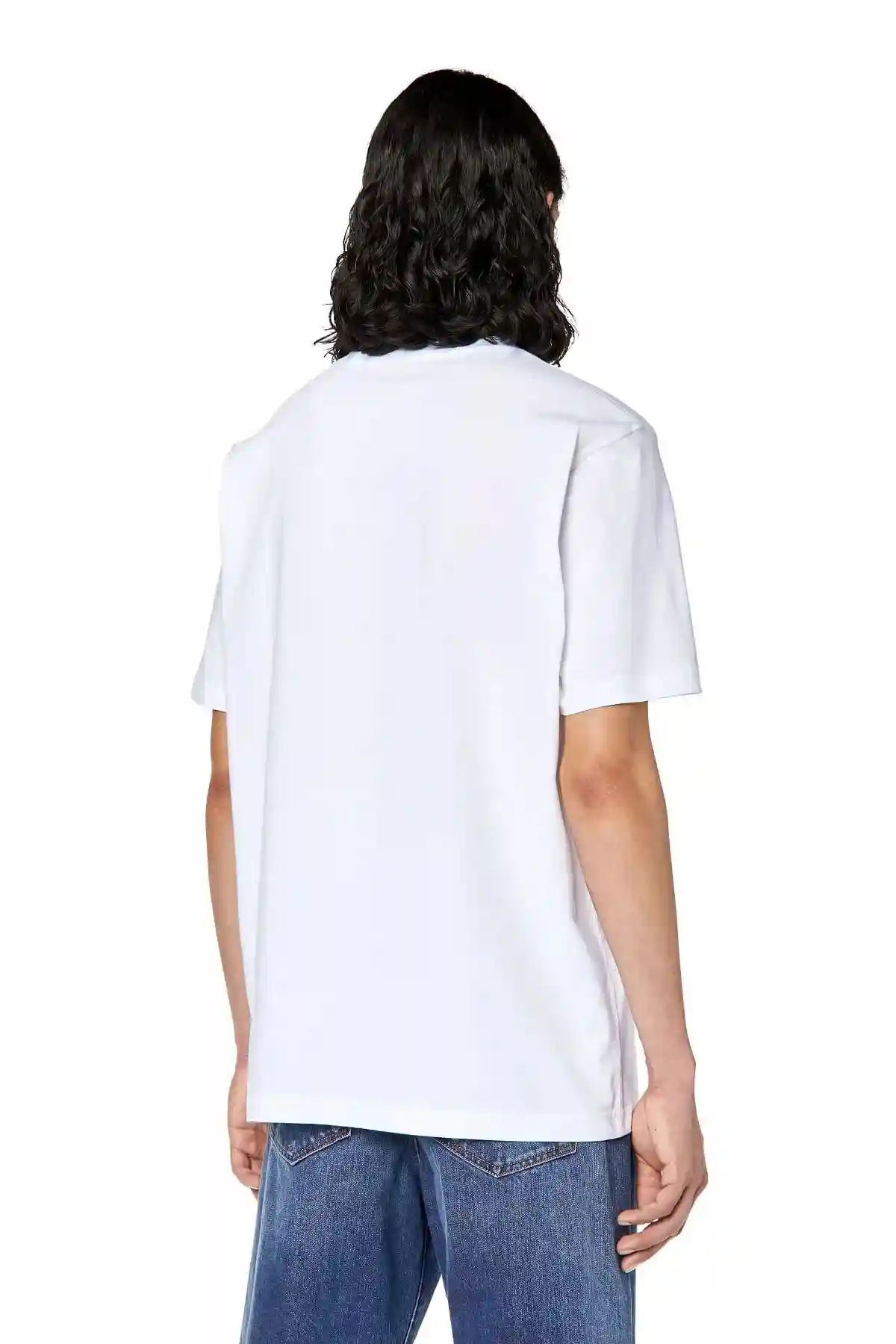 White T-shirt with peel-off letters