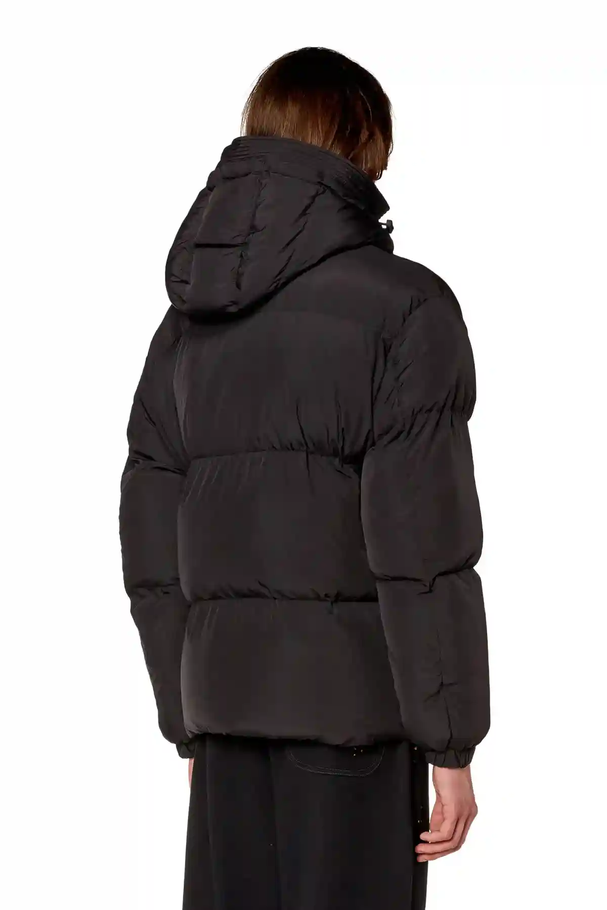Black Puffer jacket with detachable hood