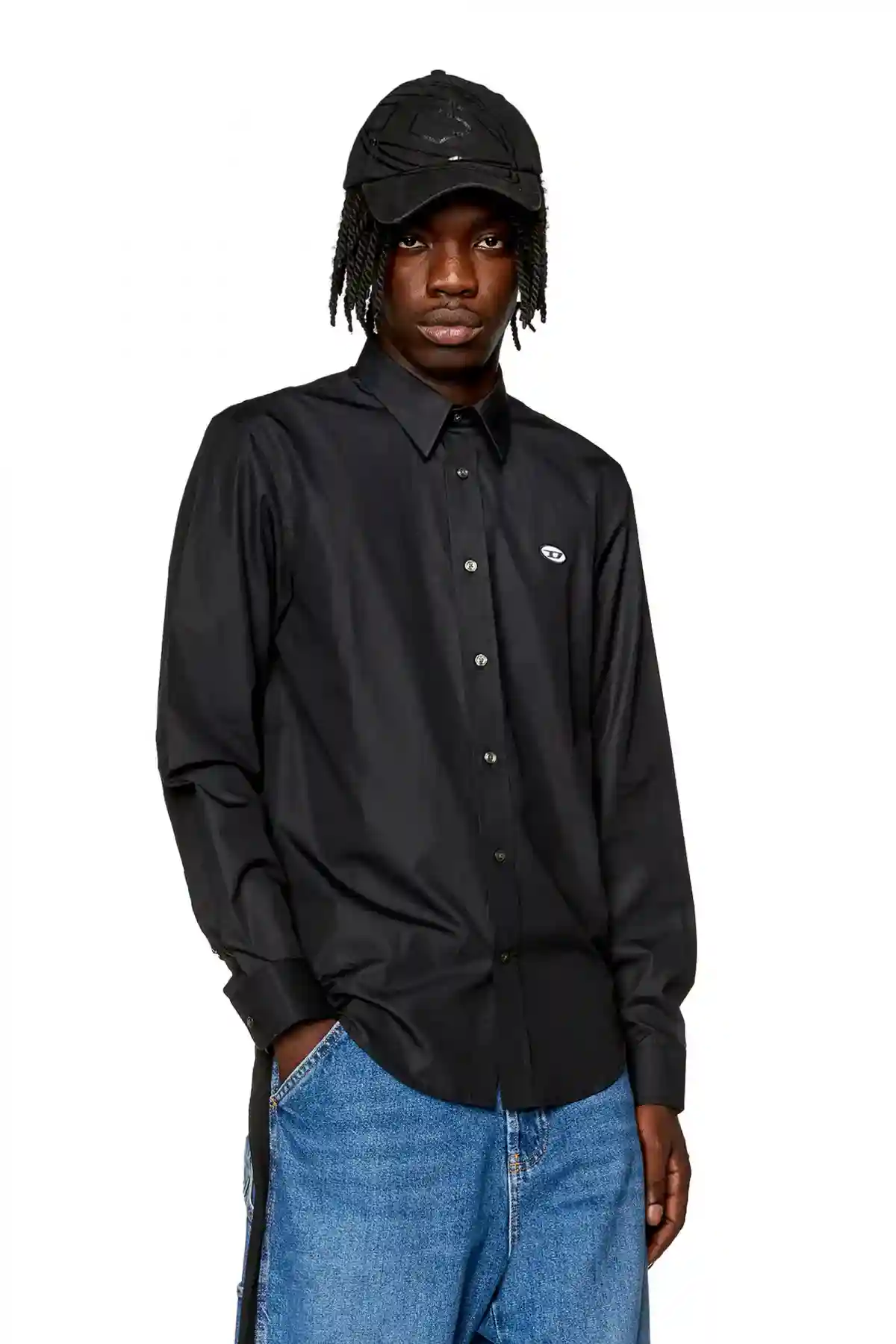 Black Shirt with oval D patch