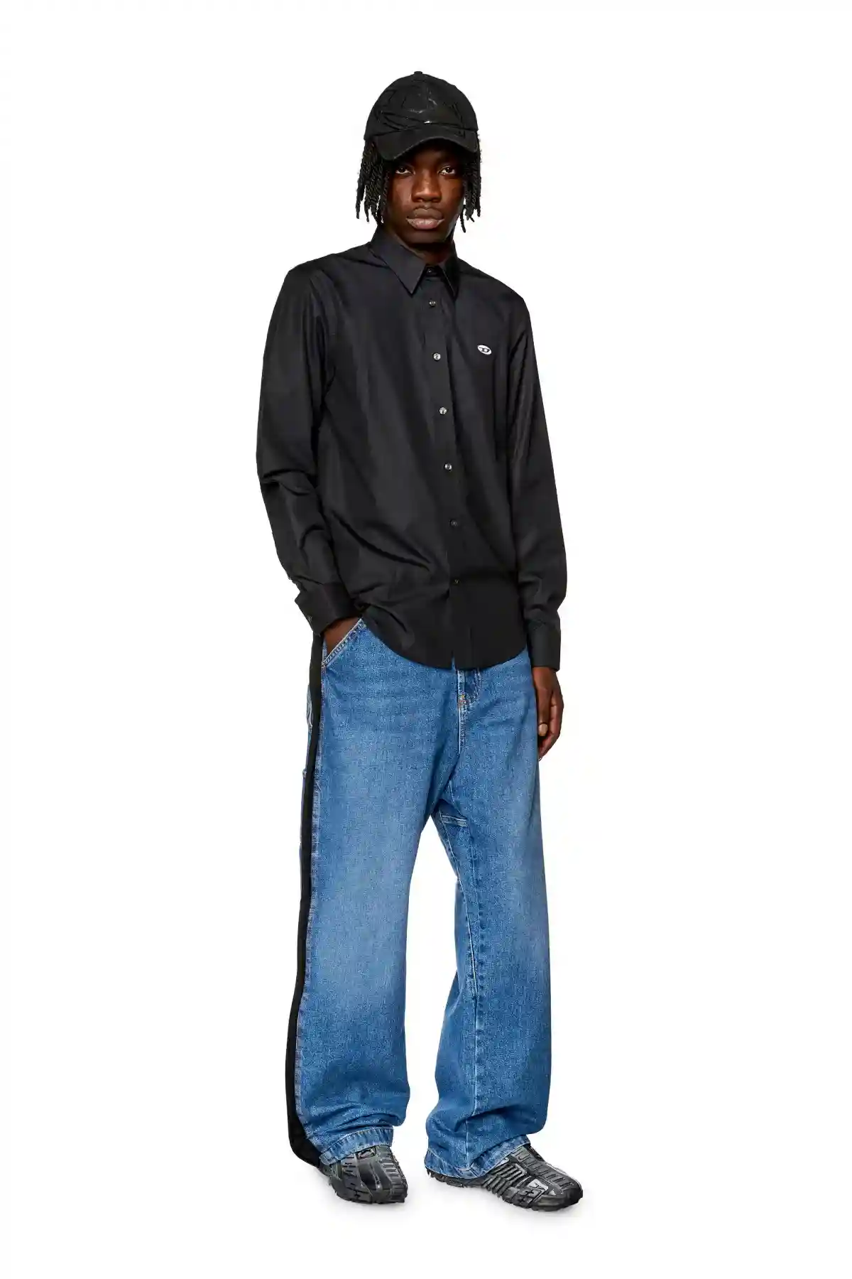 Black Shirt with oval D patch