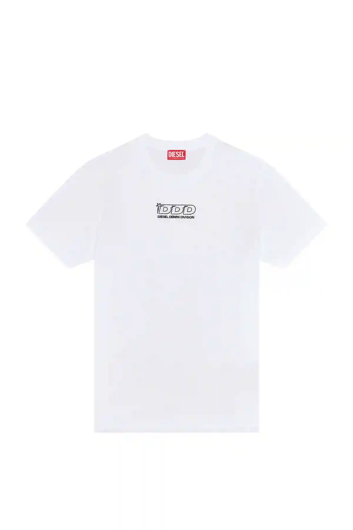 White T-shirt with embroidered DDD logo
