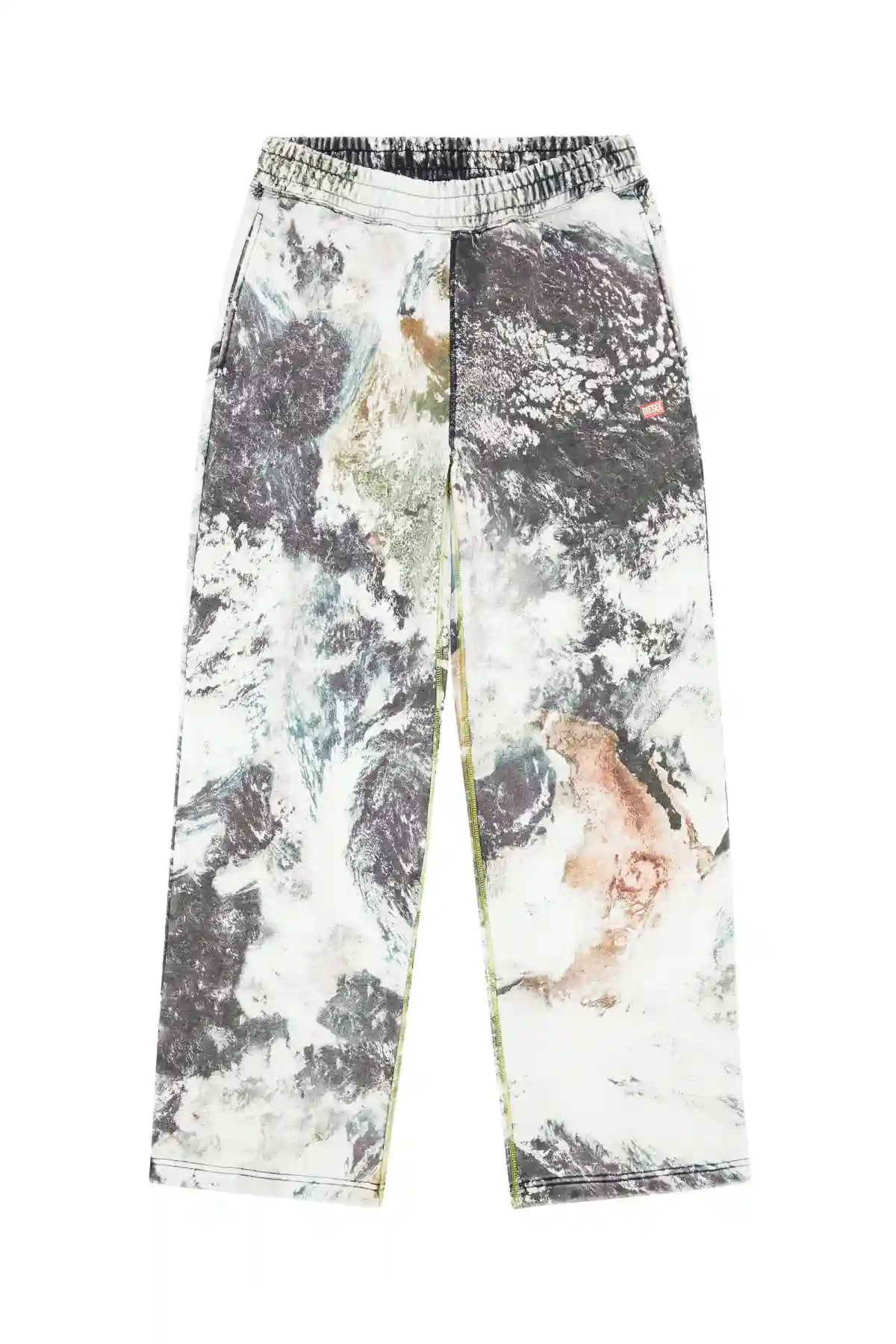 Multicolor Track pants with Planet print