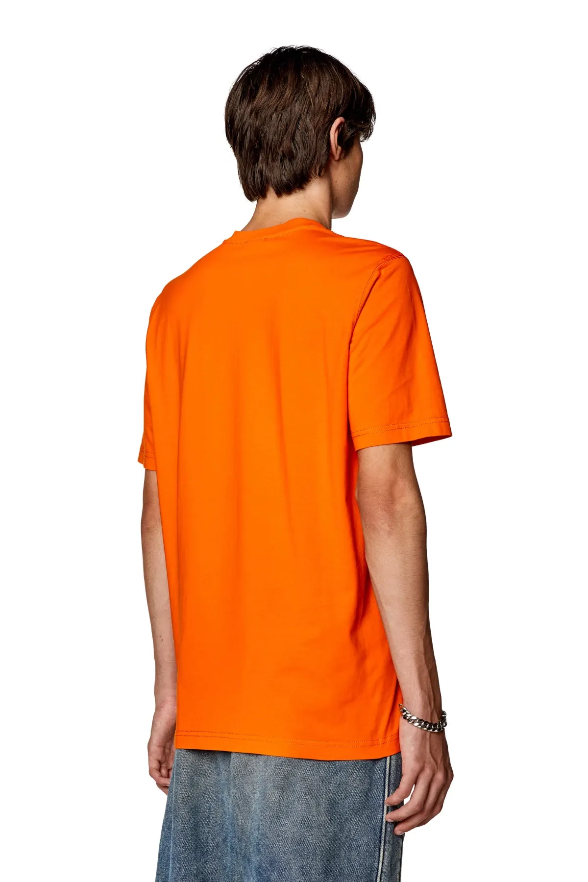 Orange T-shirt with Diesel Hardwear print