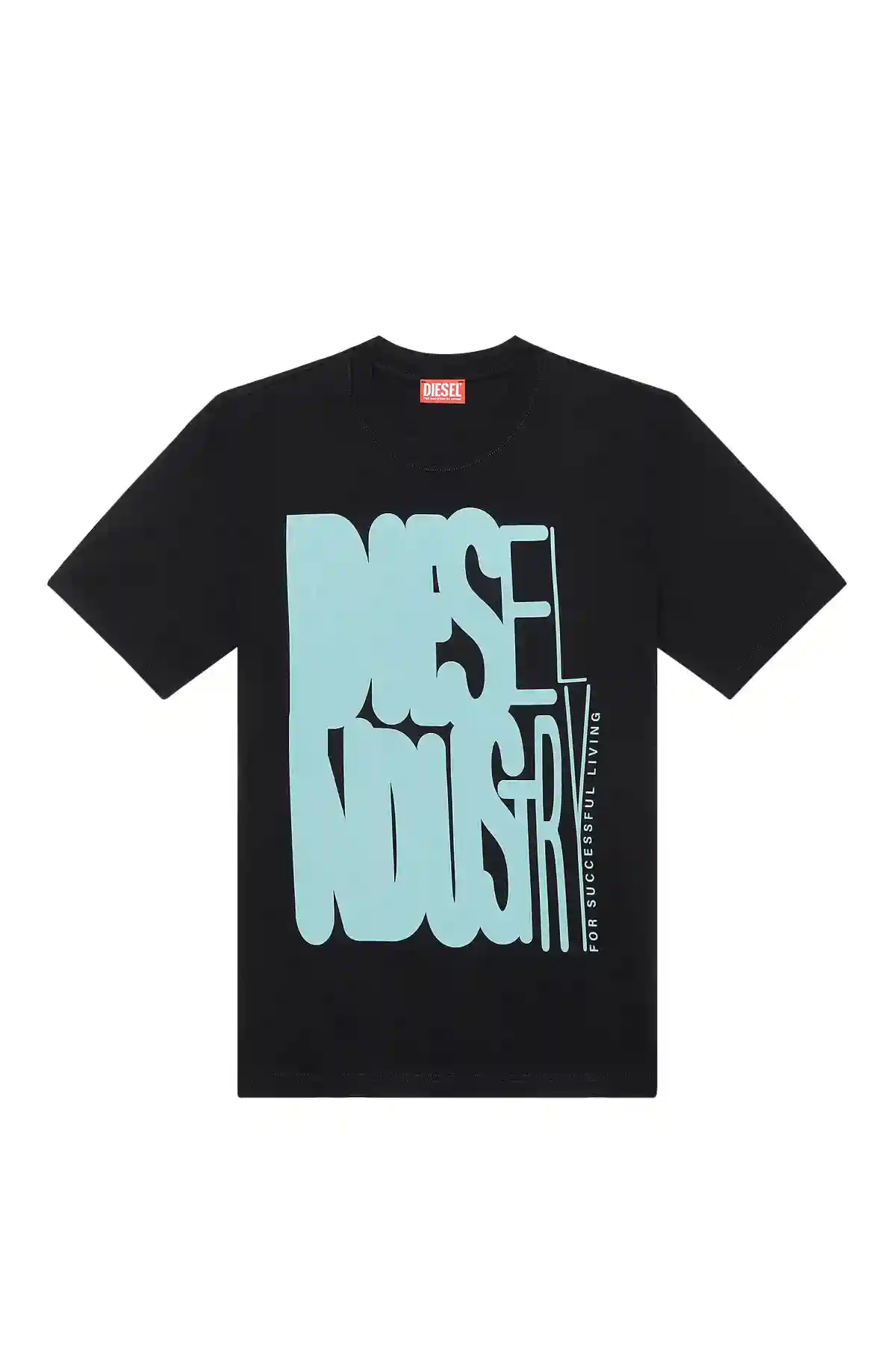 Black T-shirt with gradated Diesel Industry logo