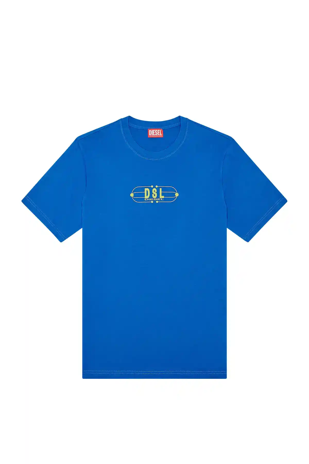 Blue T-shirt with DSL shipping slip print