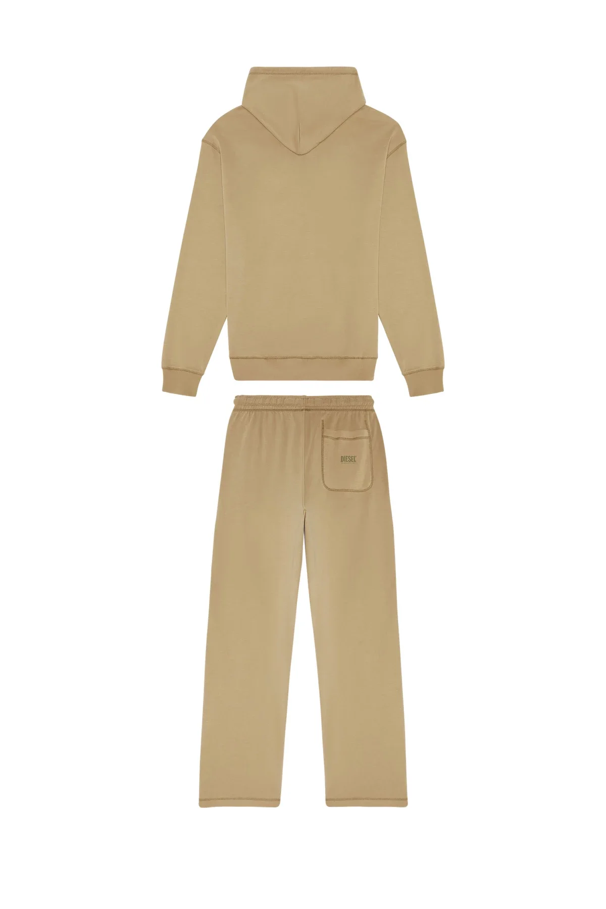 Beige Loungewear set with logo drawstrings