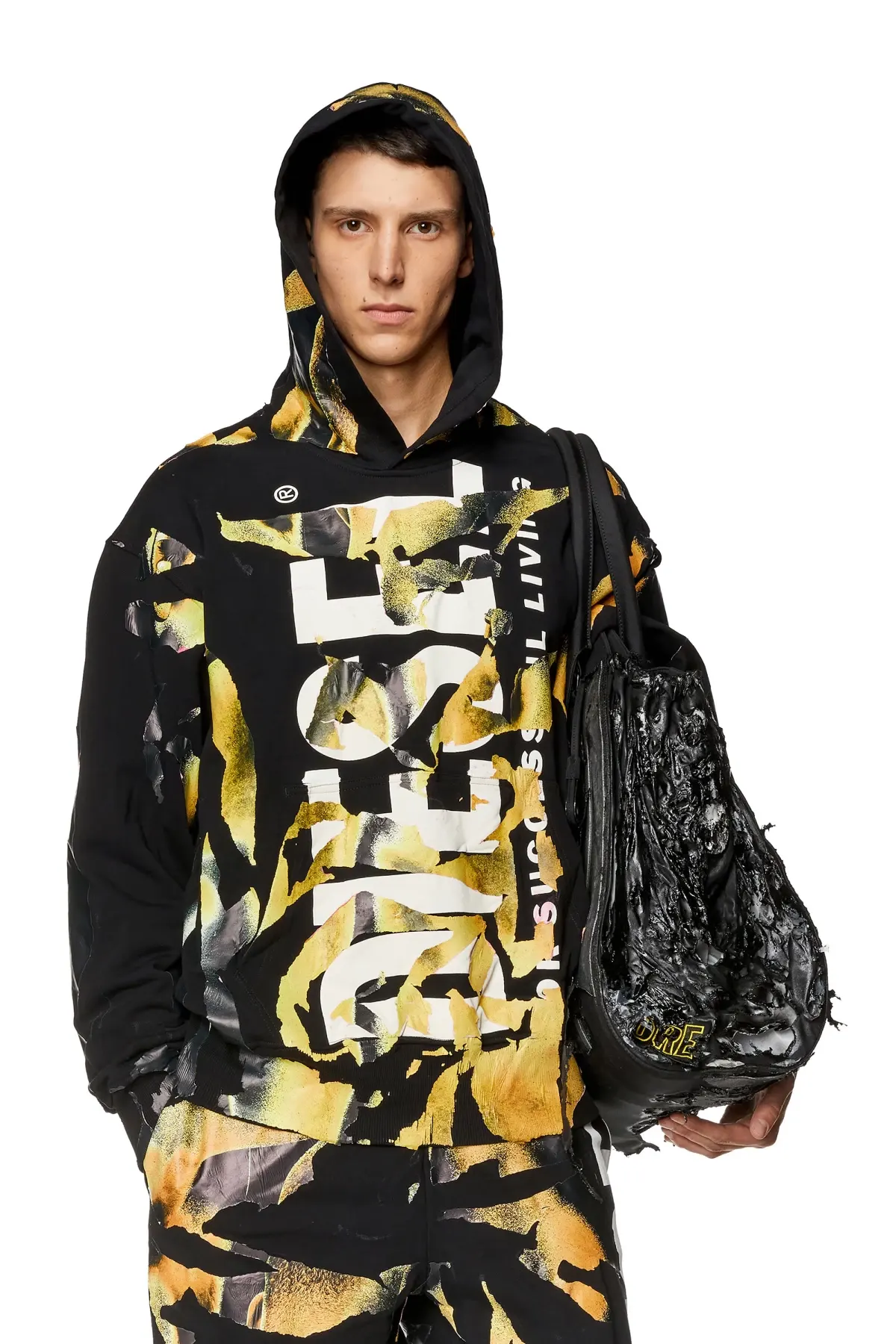 Multi Hoodie with rubberised screen prints