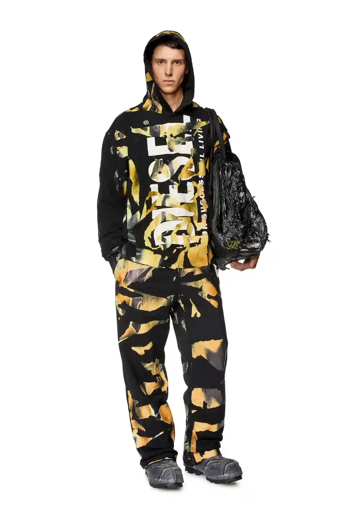Multi Hoodie with rubberised screen prints