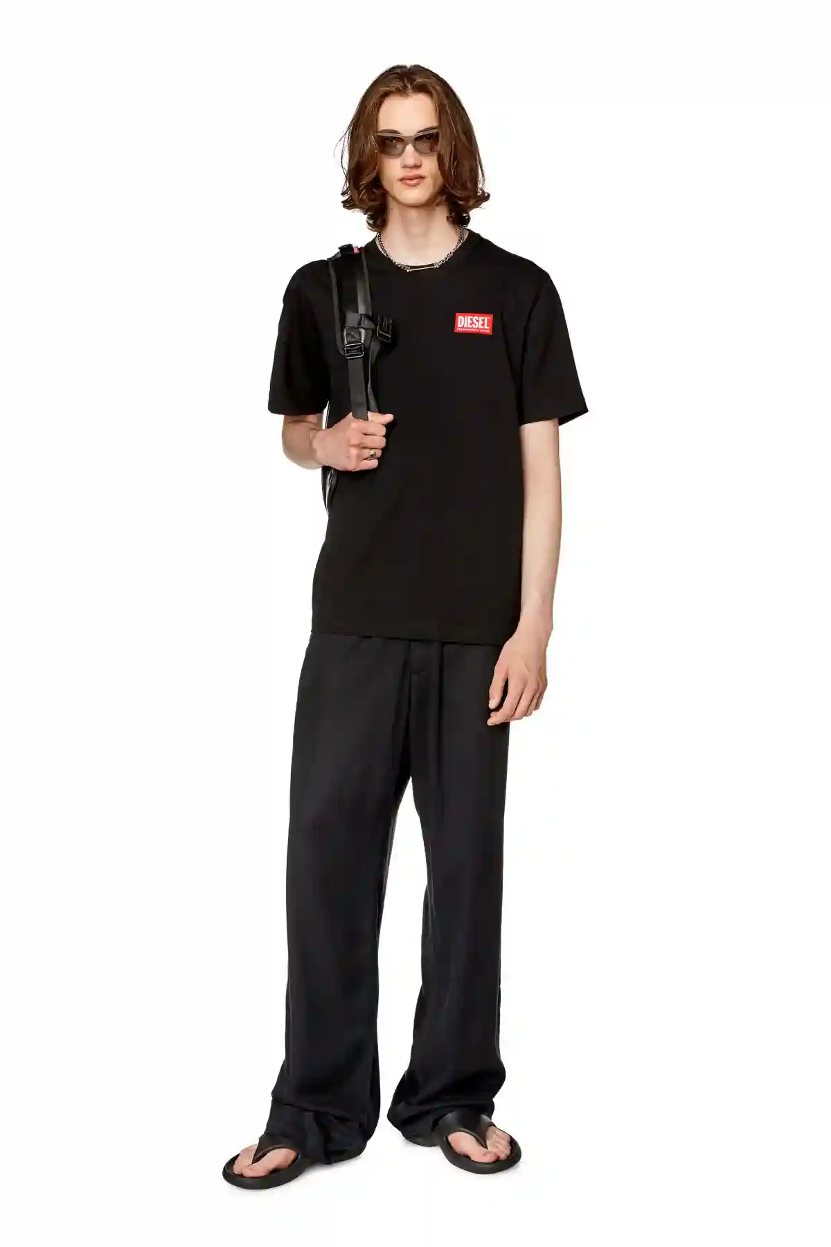 Black T-shirt with logo patch