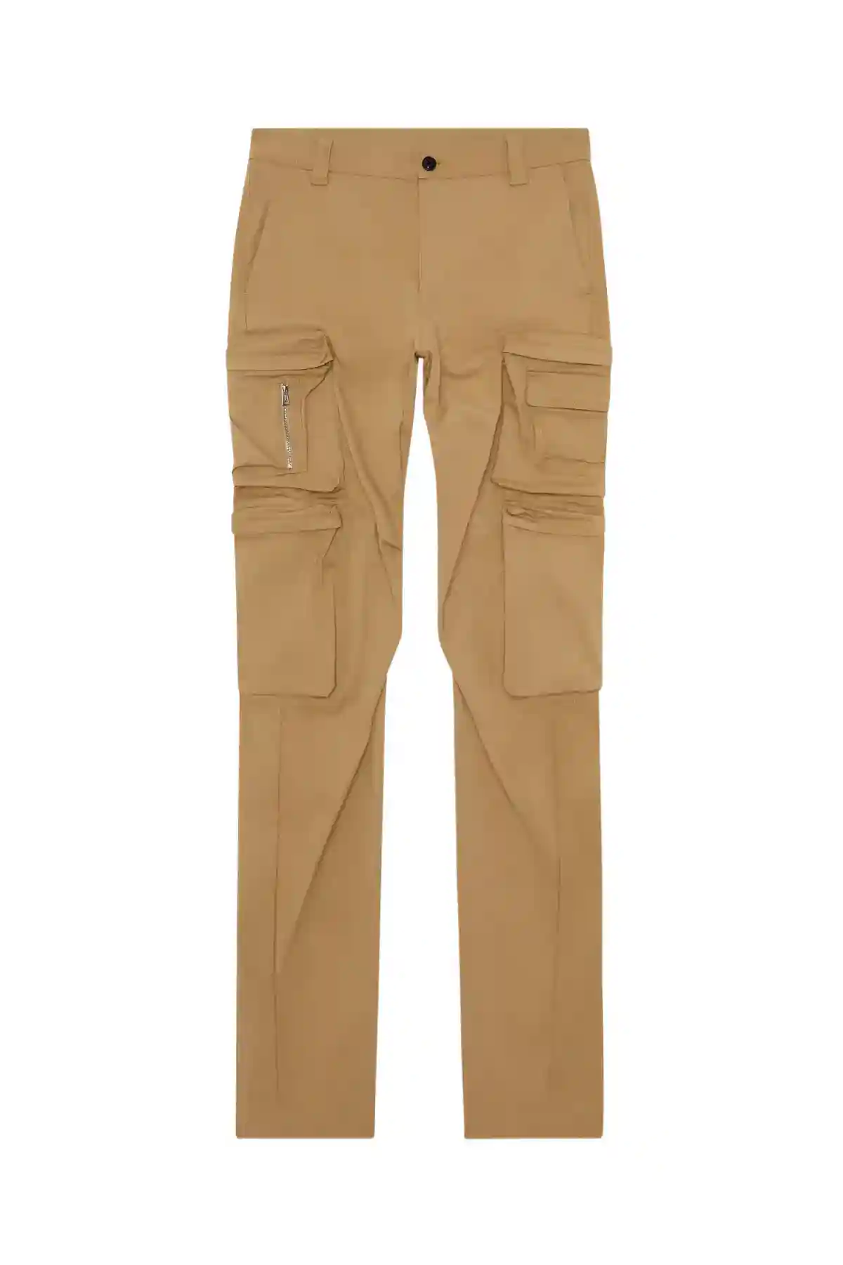 Brown Cargo pants with zip pocket