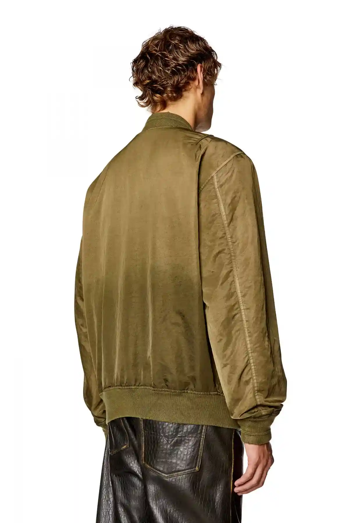 Green Dégradé padded bomber jacket