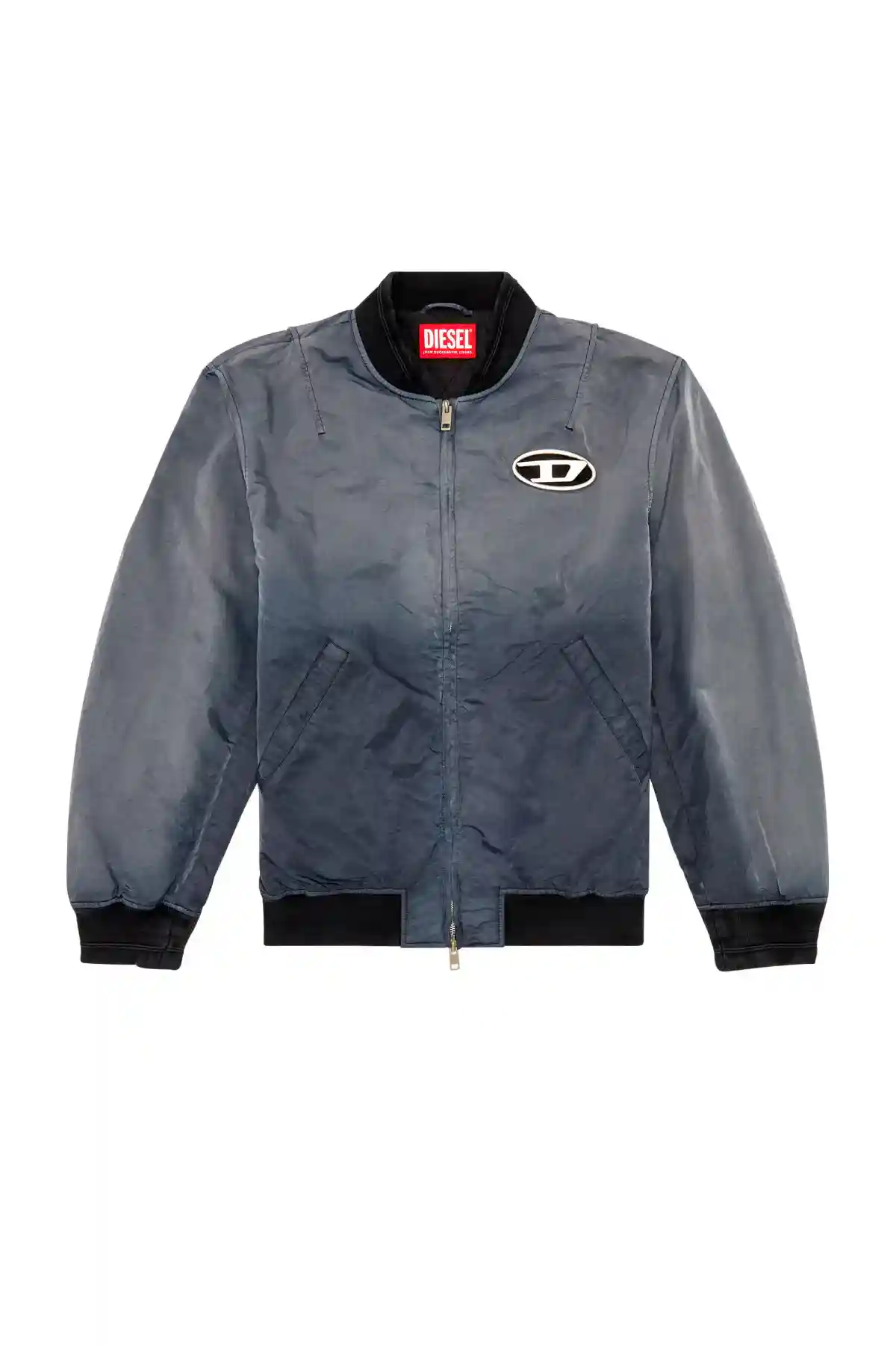 Grey Dégradé padded bomber jacket