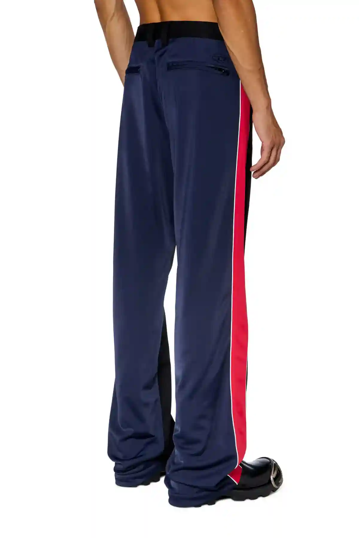 Black Hybrid pants in cool wool and tech jersey