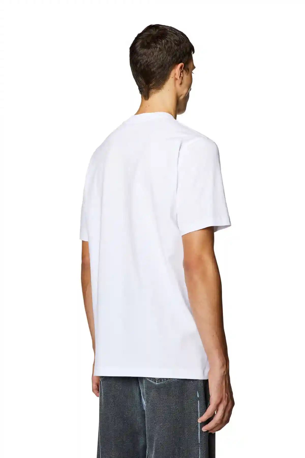 White T-shirt with puffy lettering