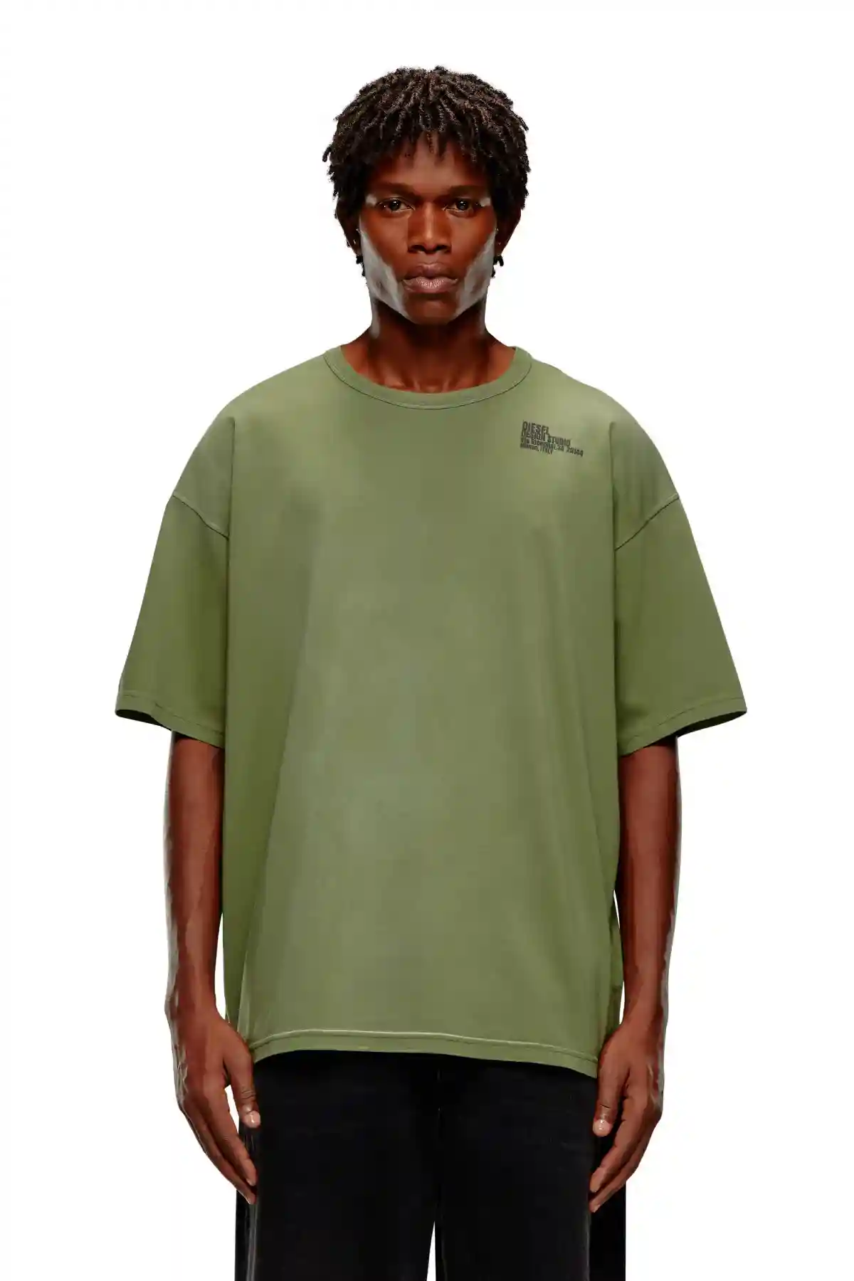 Military Green T-shirt with mini Design Studio print