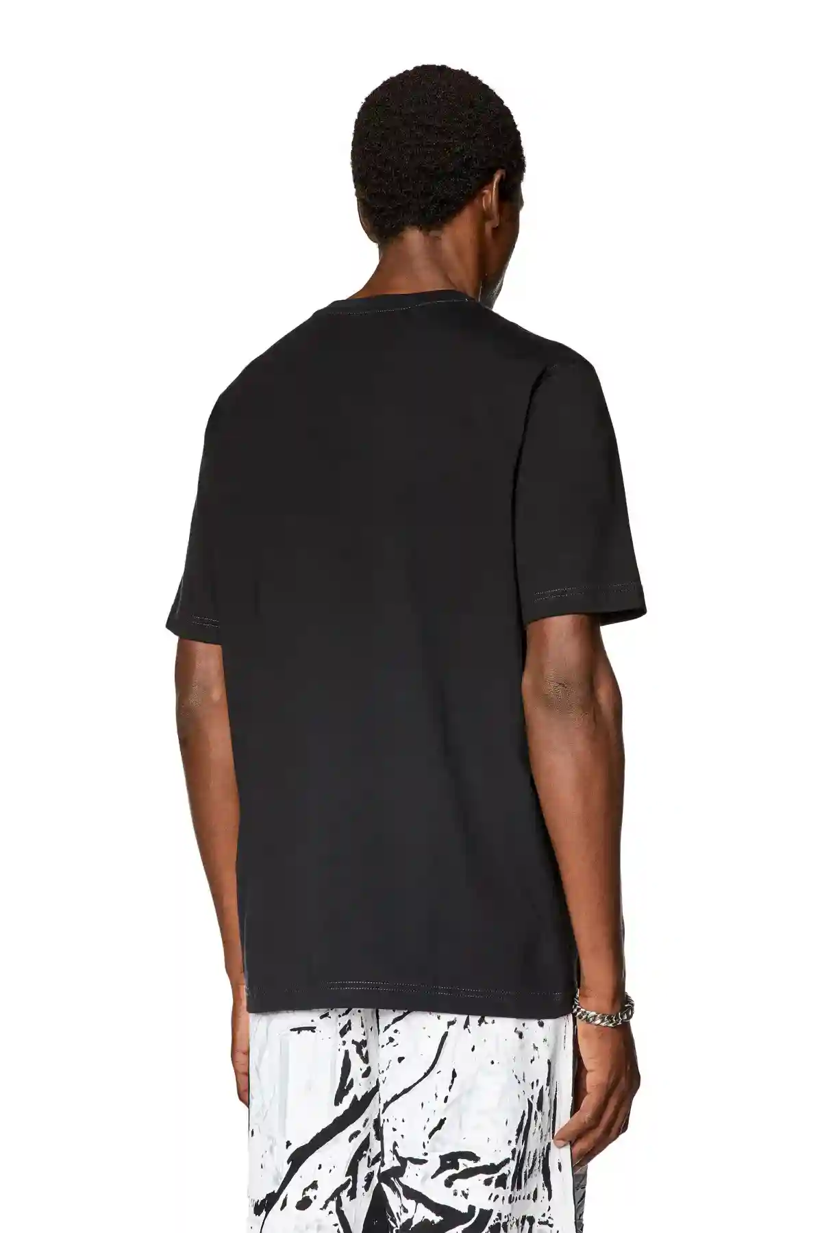 Black T-shirt with contrasting Diesel prints