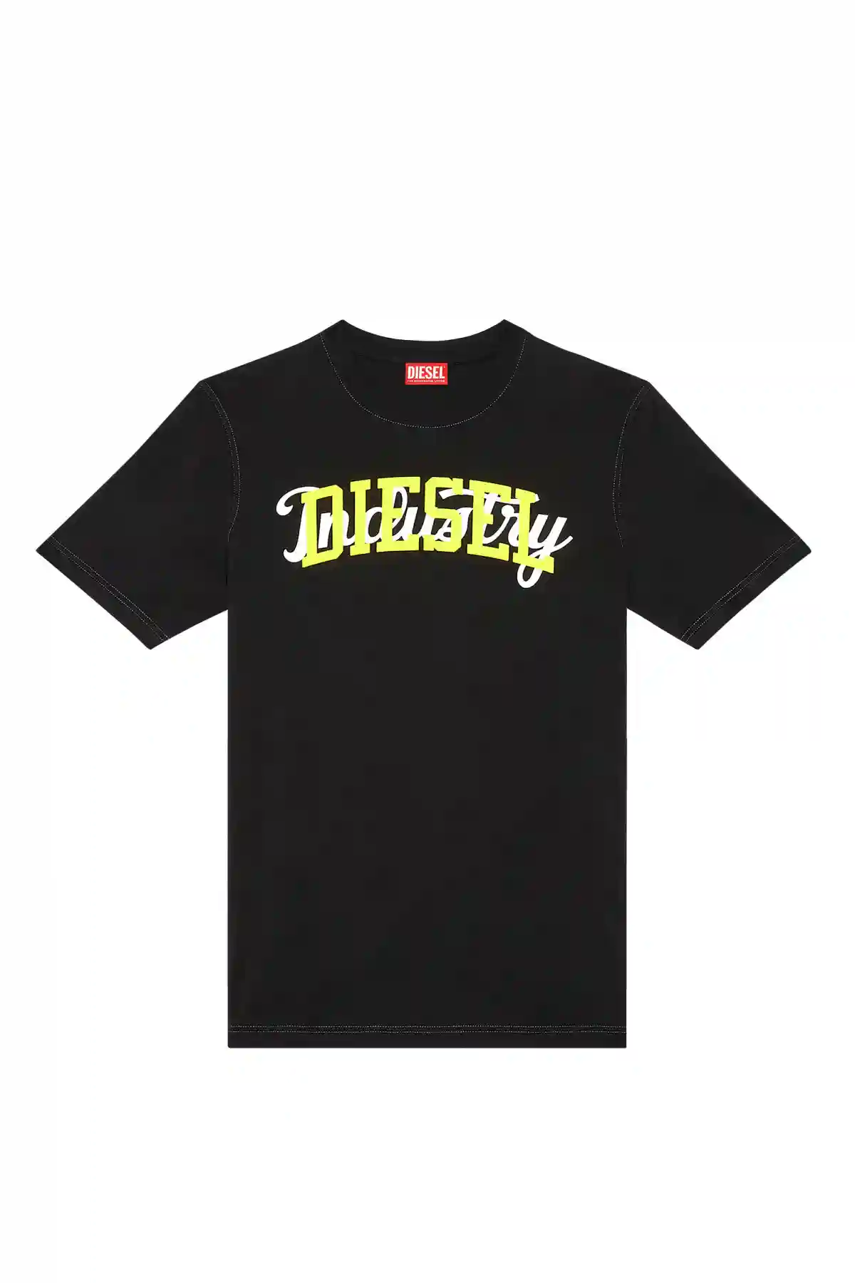 Black T-shirt with contrasting Diesel prints