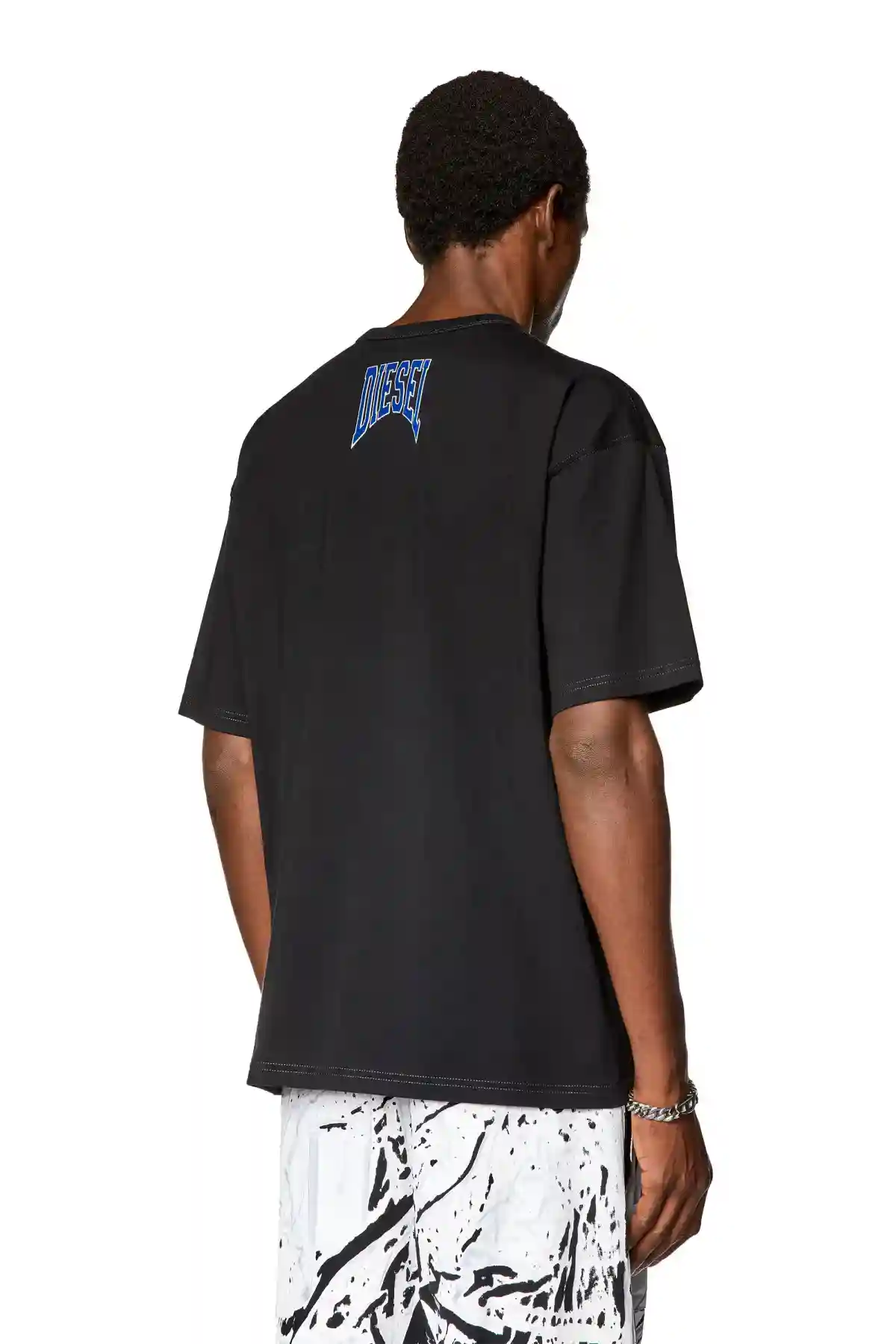 Black Collegiate-logo T-shirt in organic cotton