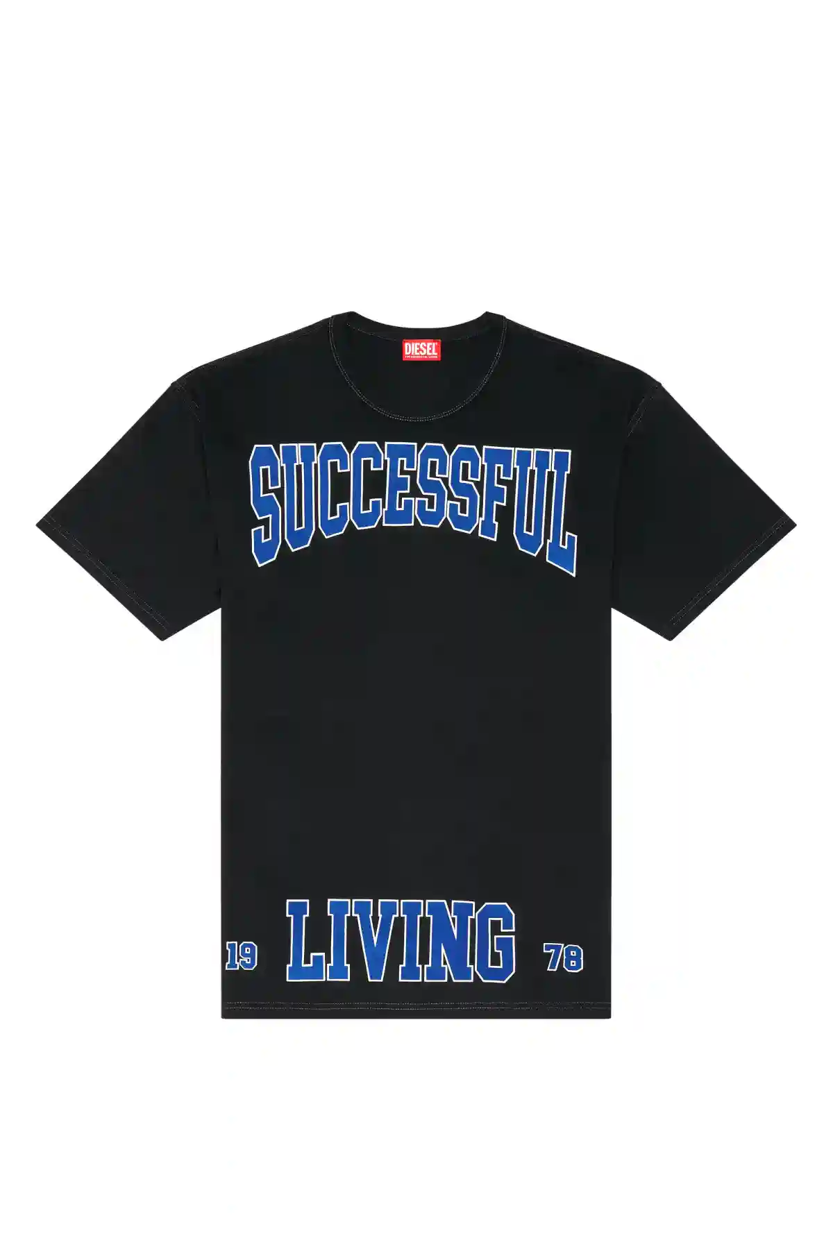 Black Collegiate-logo T-shirt in organic cotton