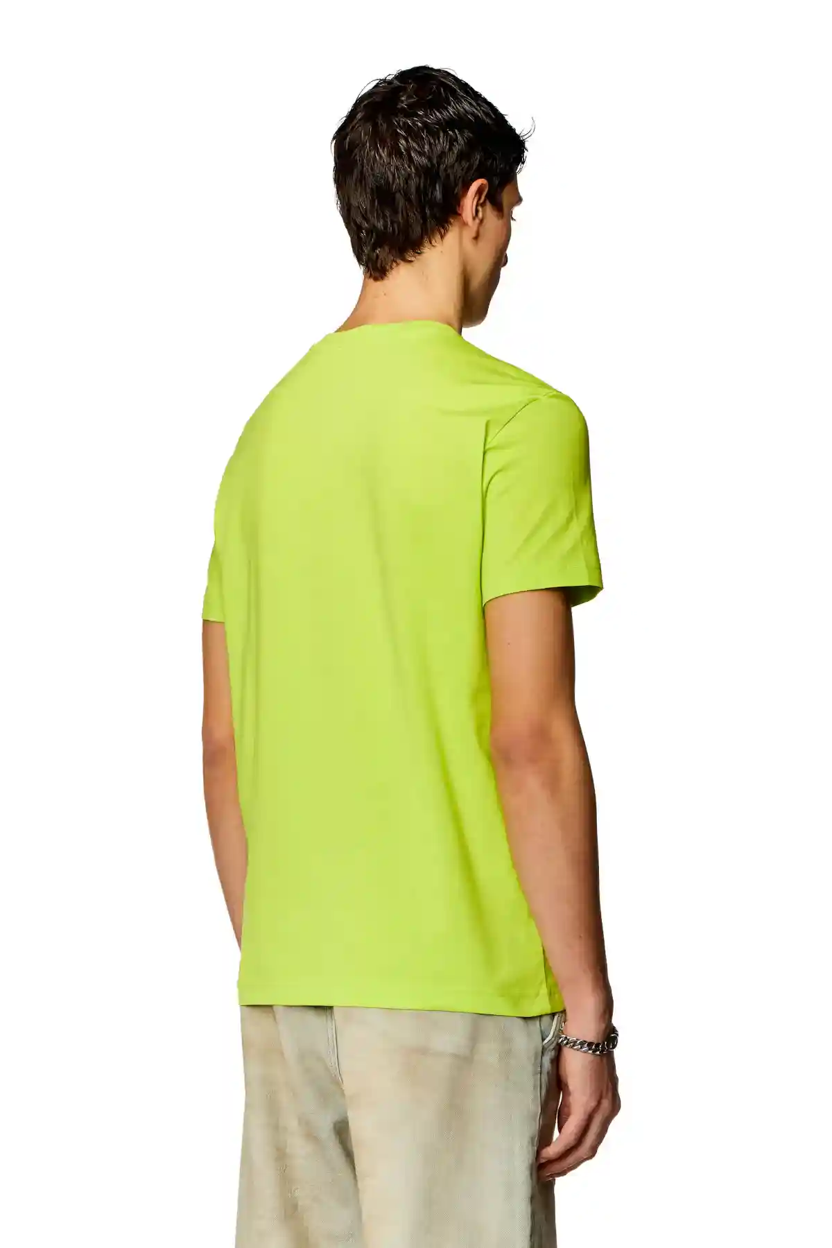 Green T-shirt with glitchy logo