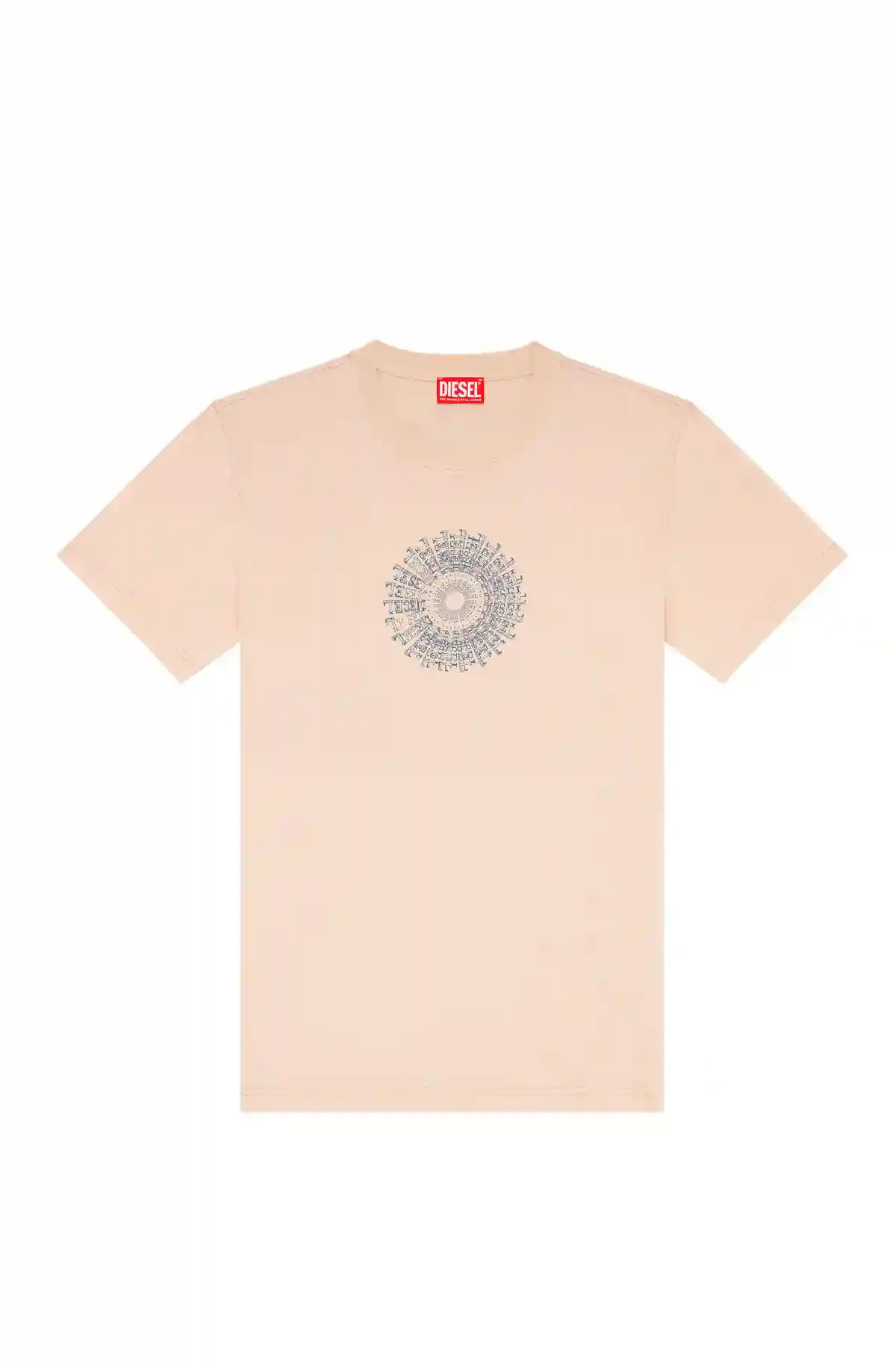 Pink T-shirt with vortex Diesel print