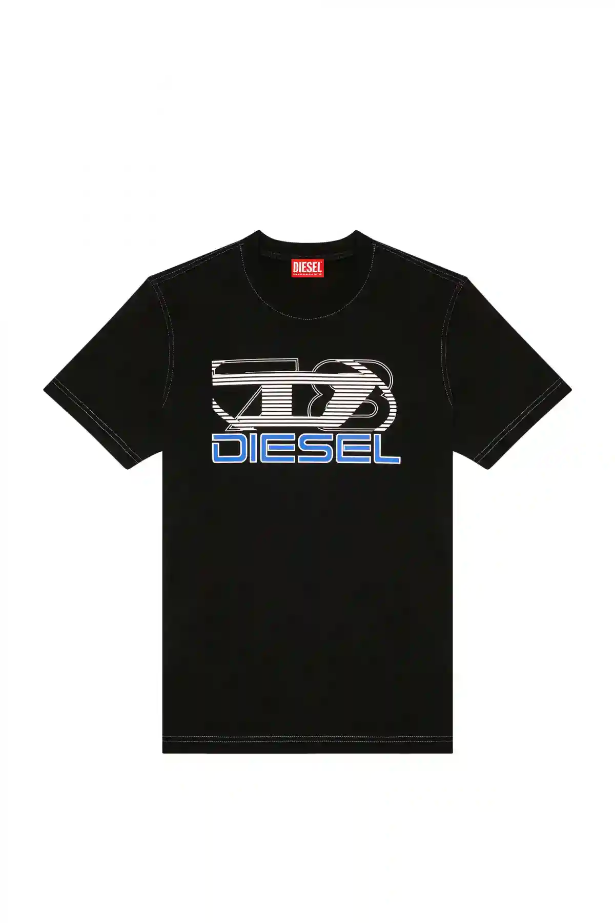 Black T-shirt with Oval D 78 print