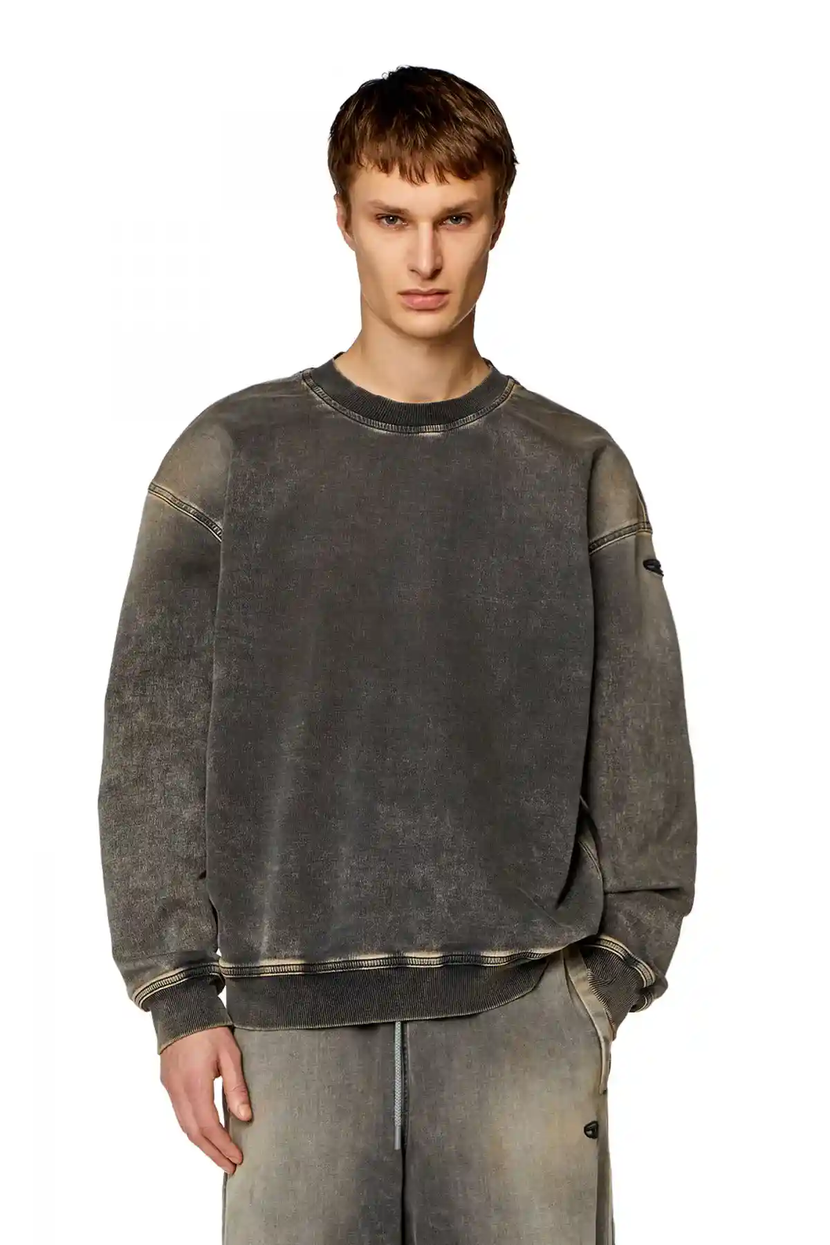 Black Sweatshirt in Track Denim