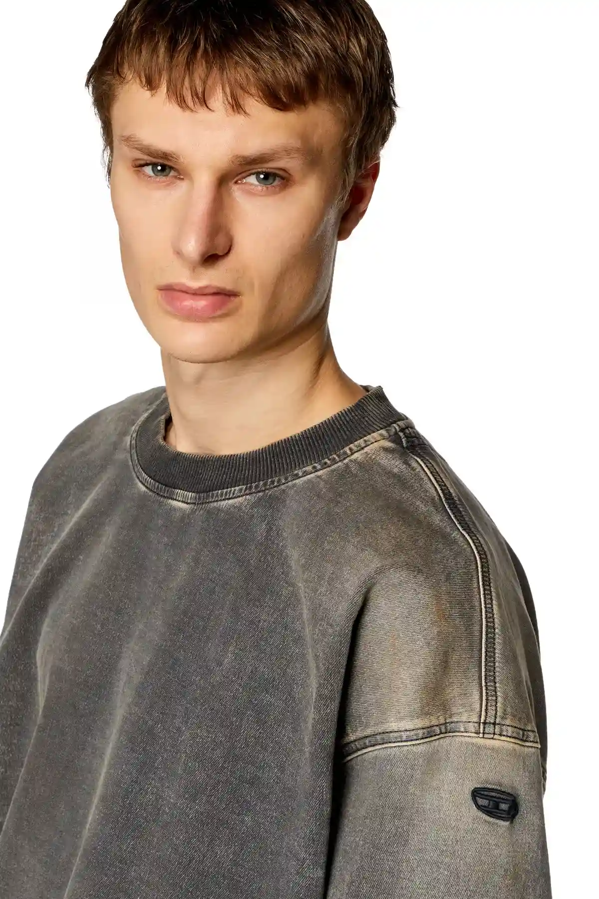 Black Sweatshirt in Track Denim