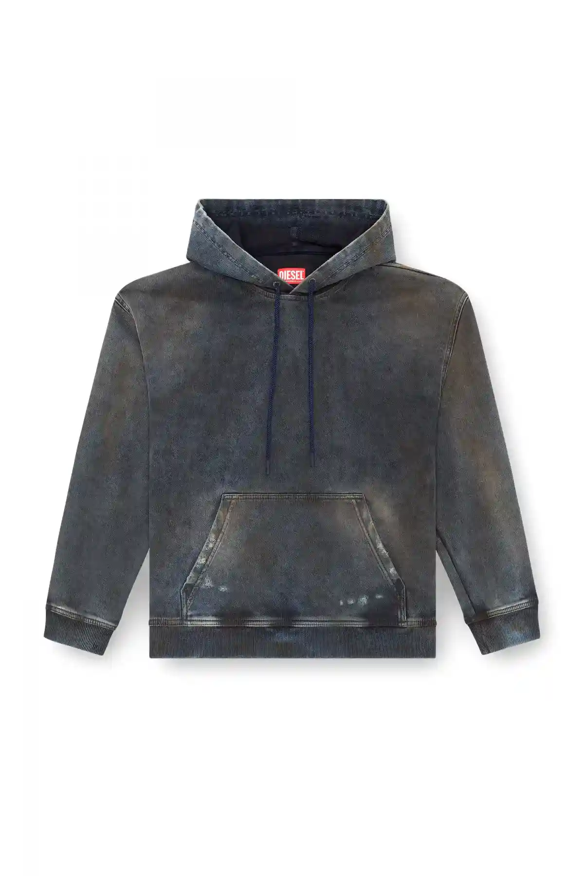 Blue Sweatshirt in distressed Track Denim