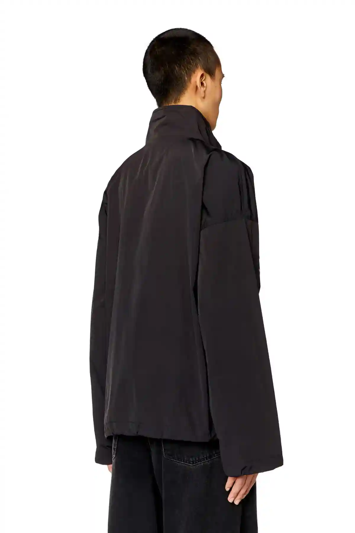 Black Taslan jacket with piped Oval D