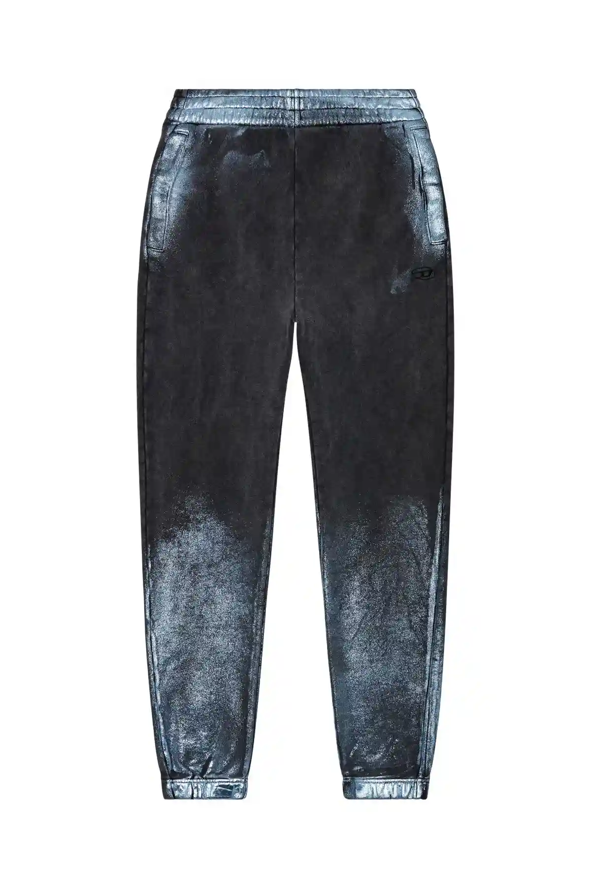 Black and Blue Faded metallic sweatpants