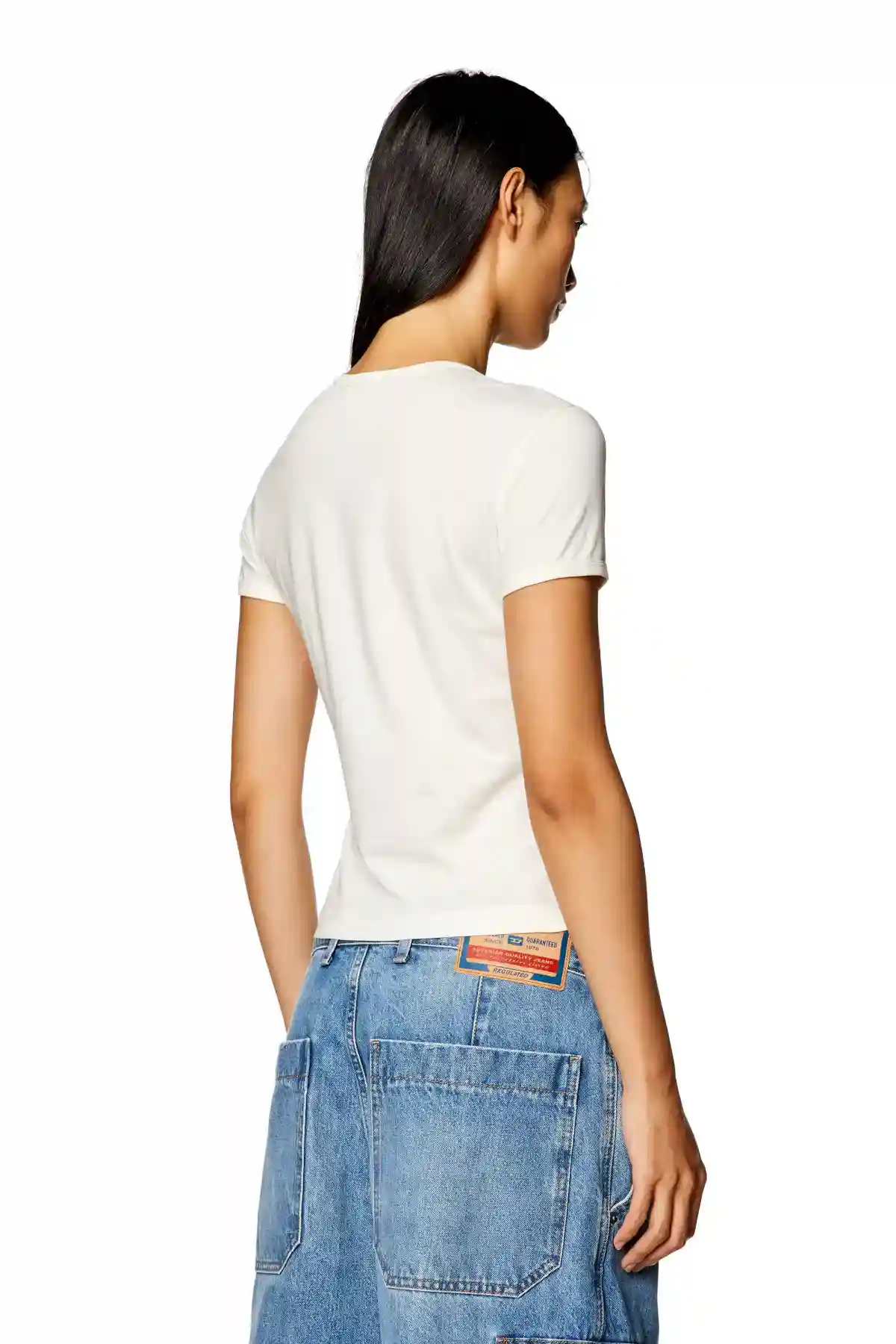 White T-shirt with Oval D bubblegum print