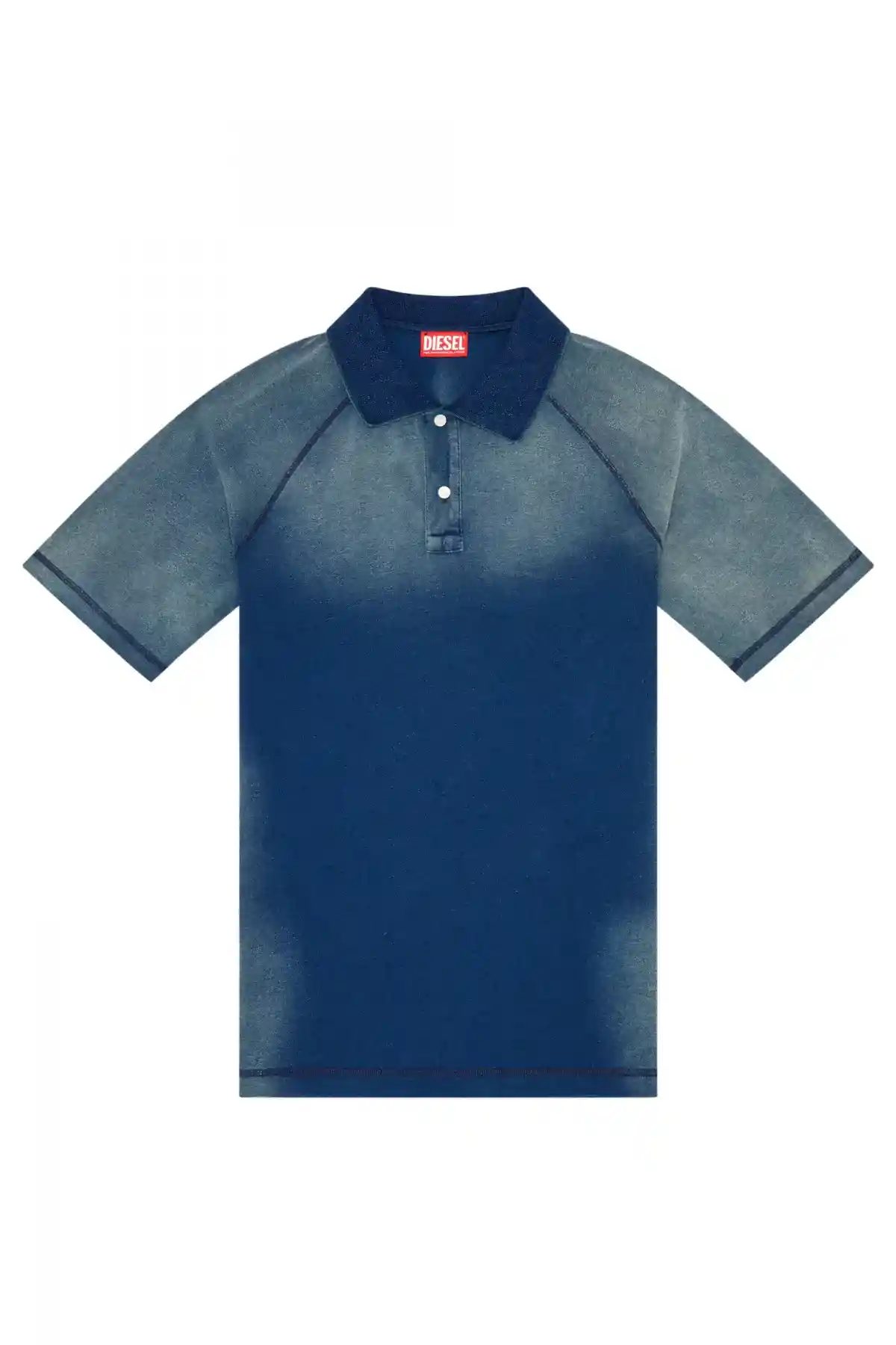 Blue Polo shirt with sun-faded effects