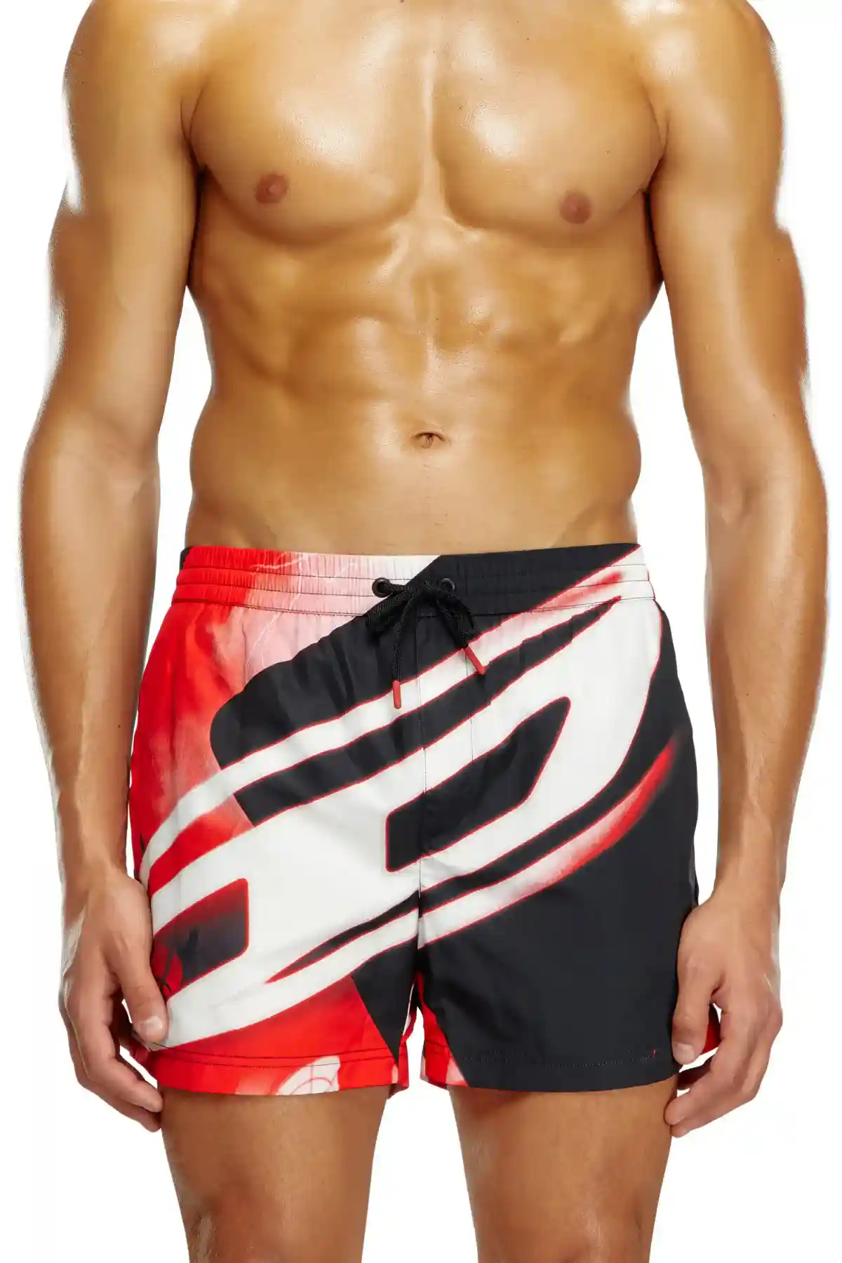 Multi Mid-length swim shorts with Oval D print