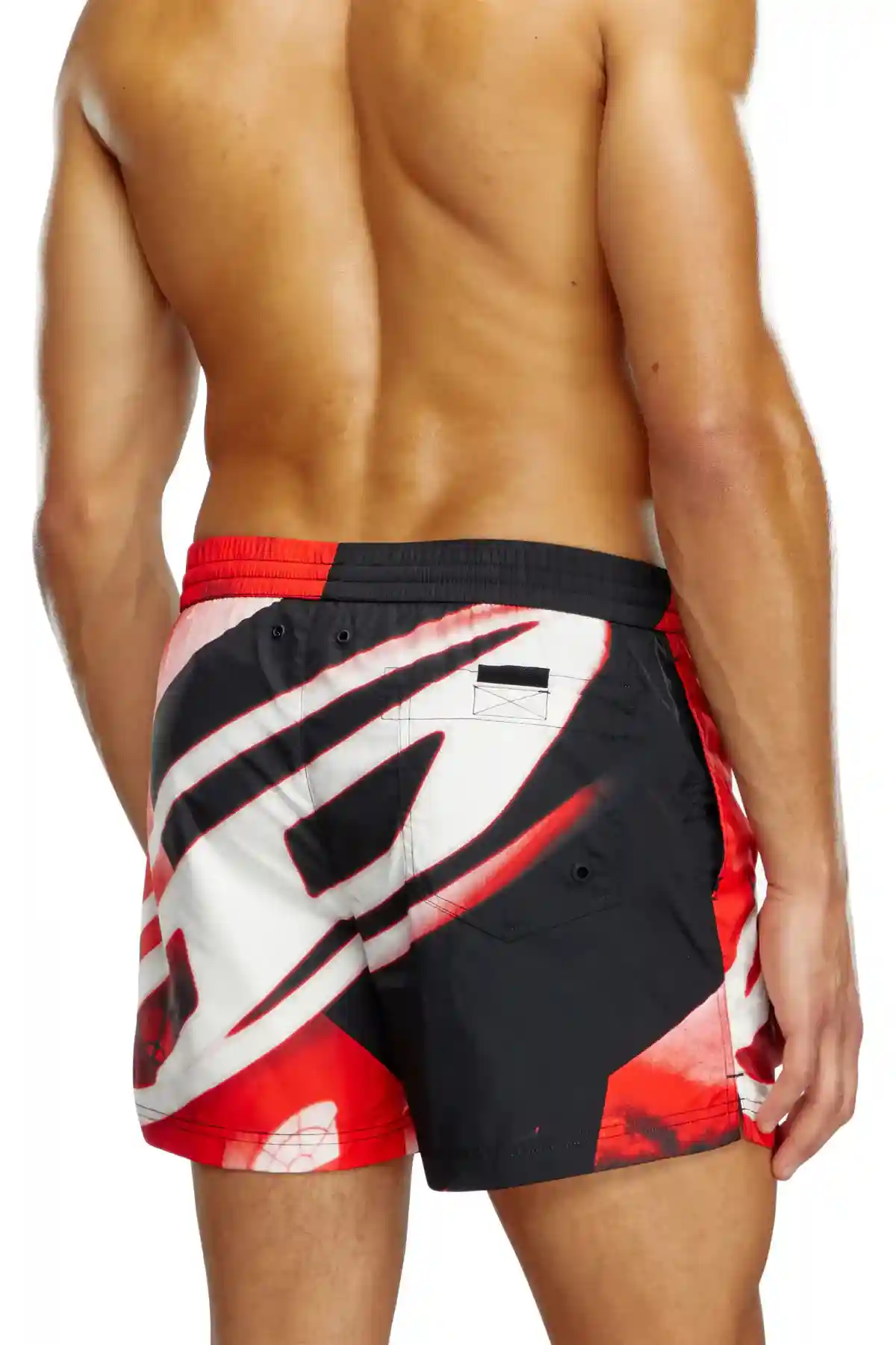 Multi Mid-length swim shorts with Oval D print