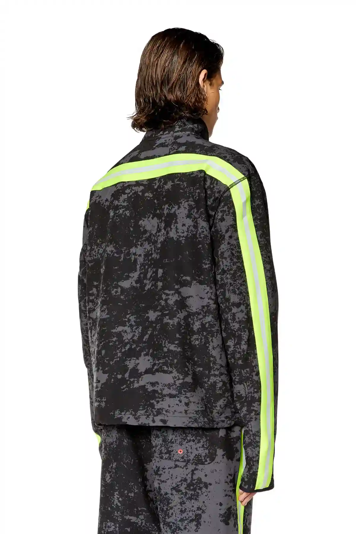 Multi Woven track jacket with cloudy print