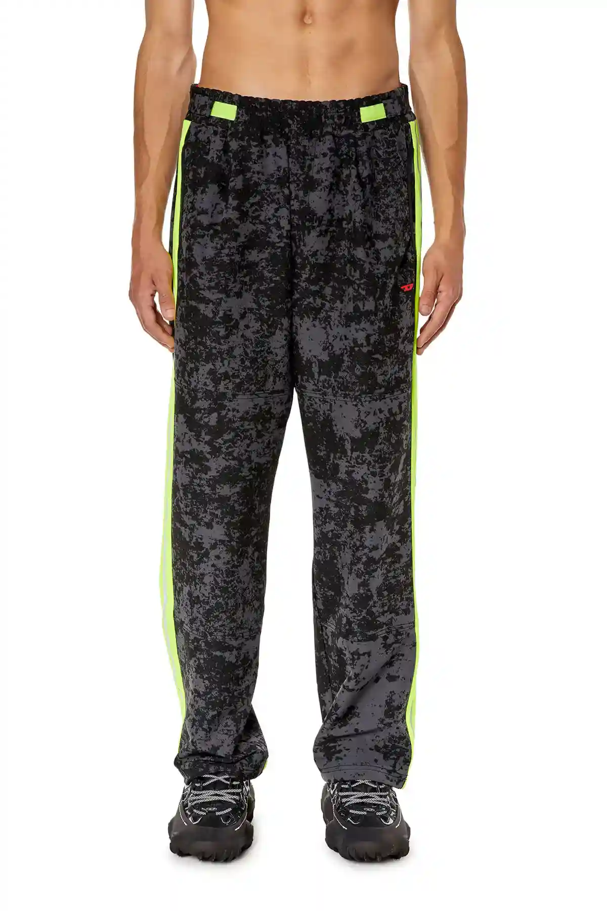 Multi Woven track pants with cloudy print