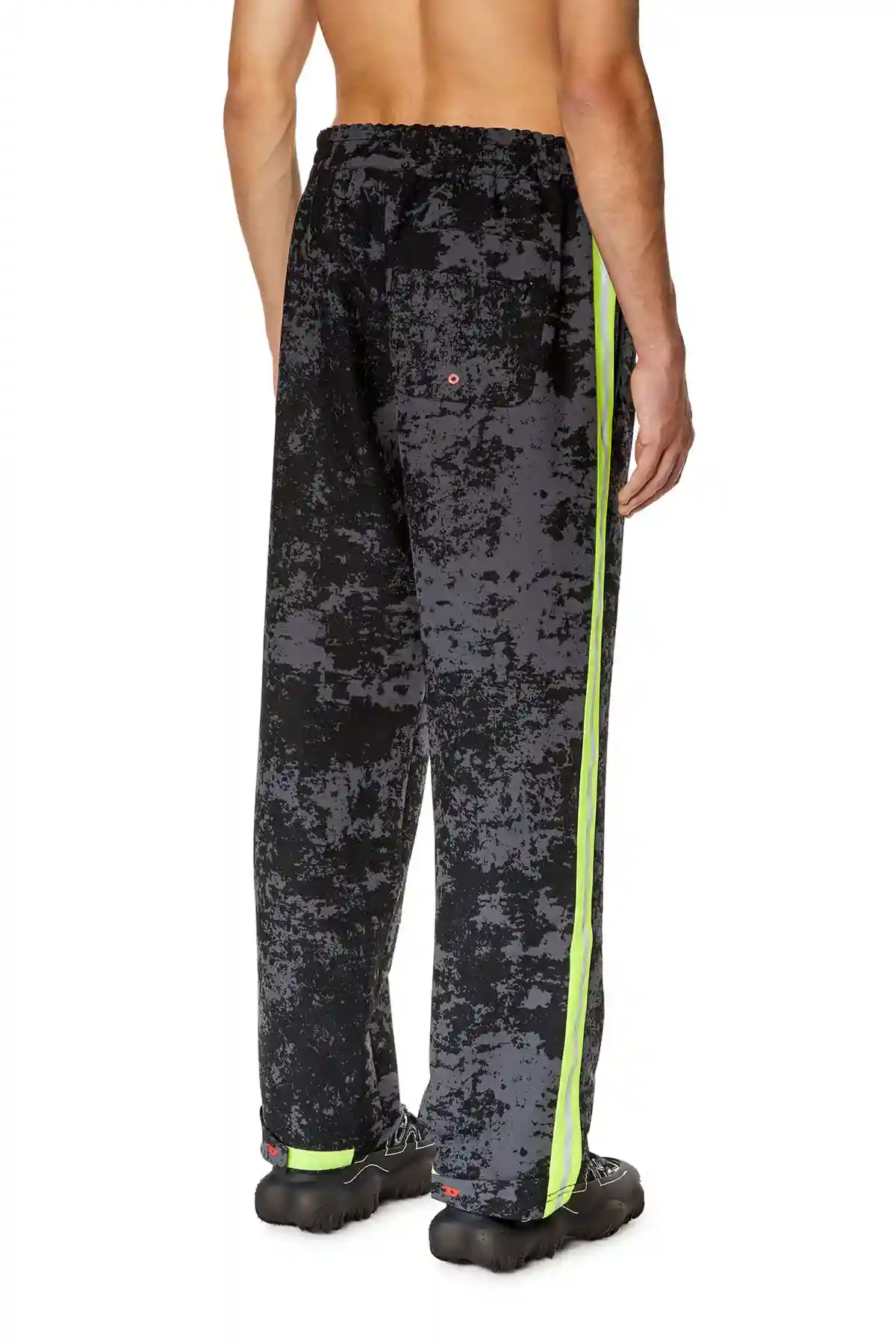 Multi Woven track pants with cloudy print