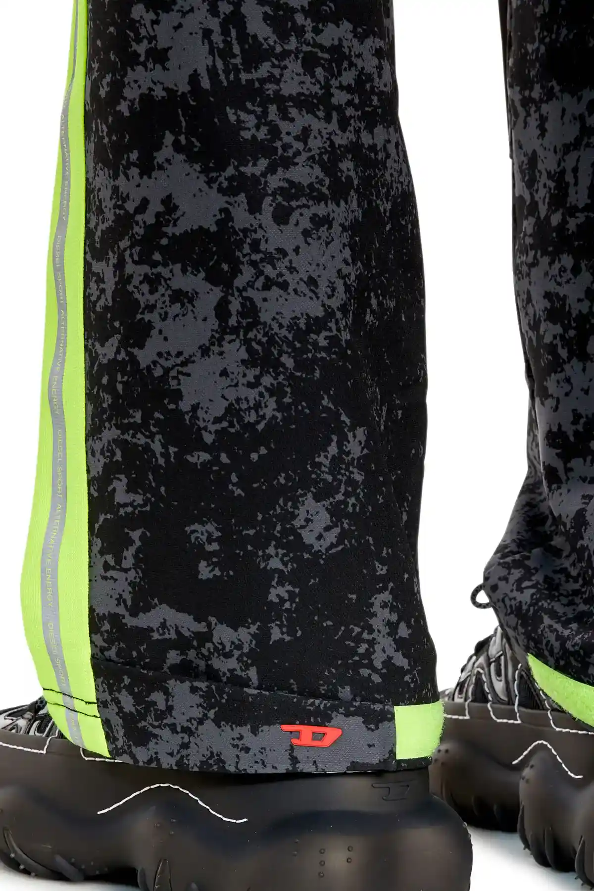 Multi Woven track pants with cloudy print