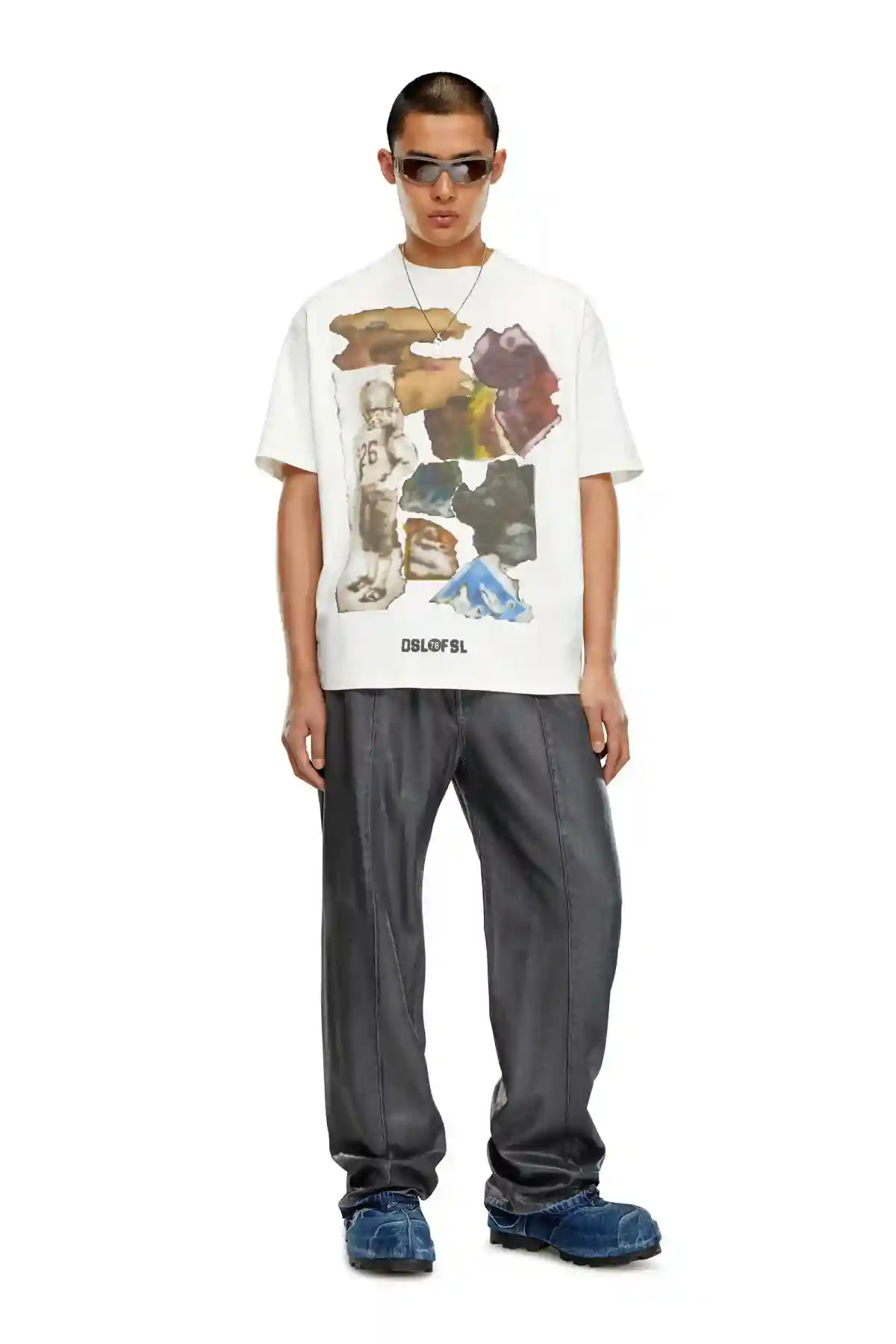 White T-shirt with airbrush print