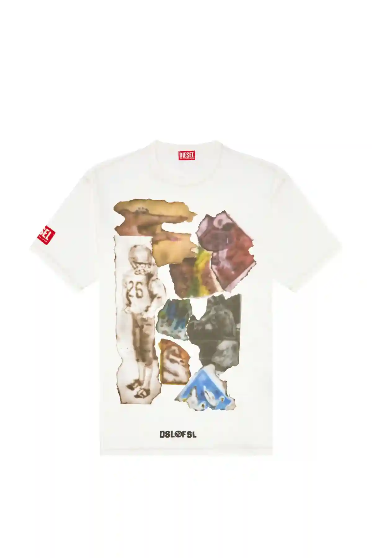 White T-shirt with airbrush print