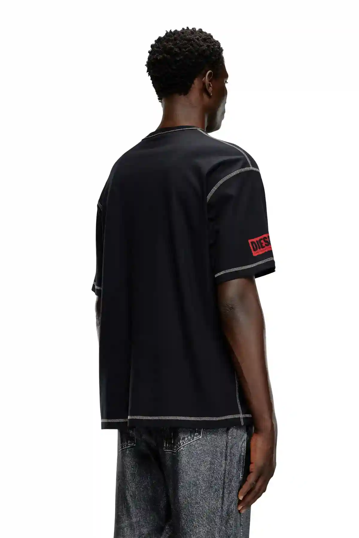 Black T-shirt with airbrush print