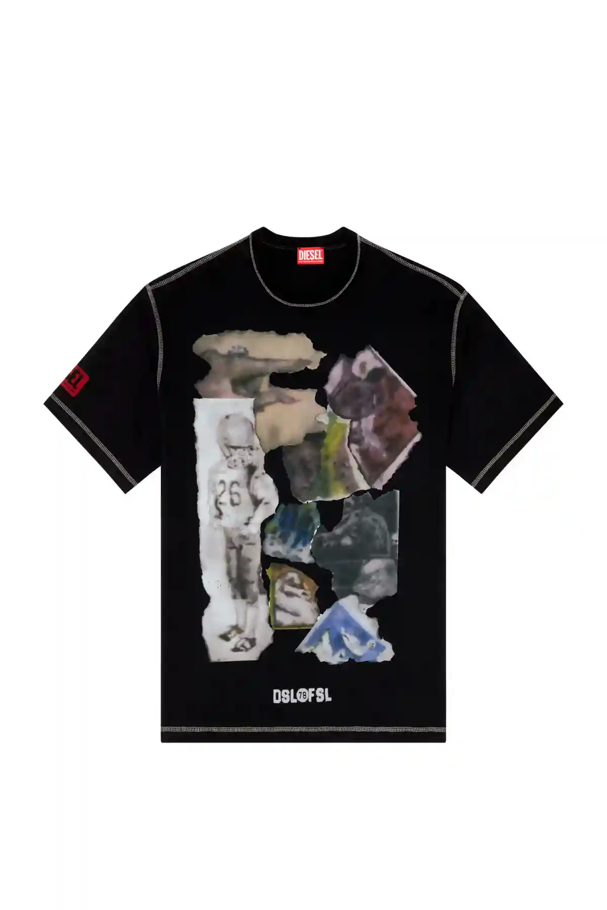 Black T-shirt with airbrush print
