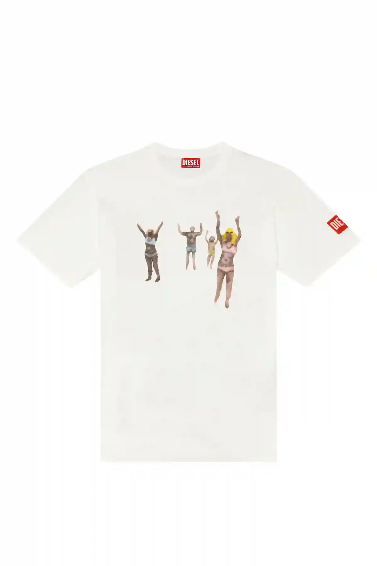 White T-shirt with airbrush body prints