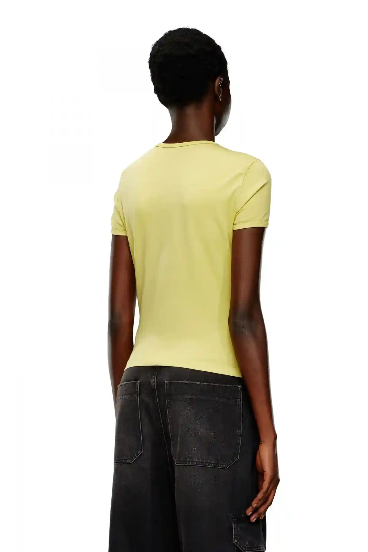 Yellow T-shirt with airbrush tee print