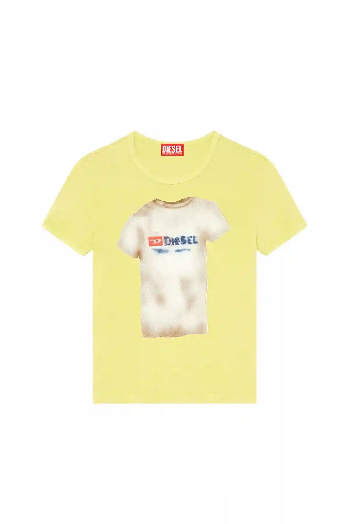 Yellow T-shirt with airbrush tee print