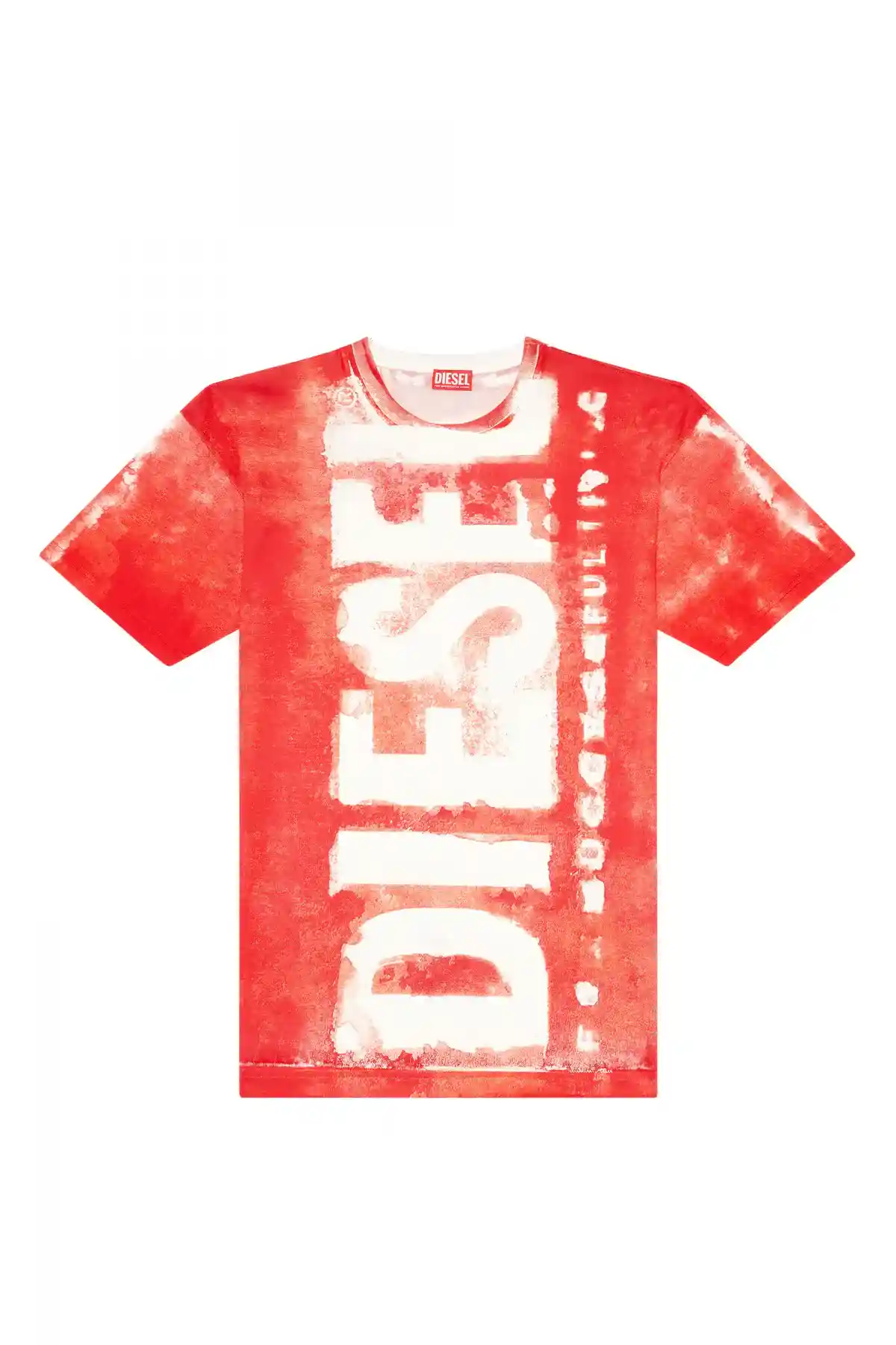 Red T-shirt with maxi bleeding logos