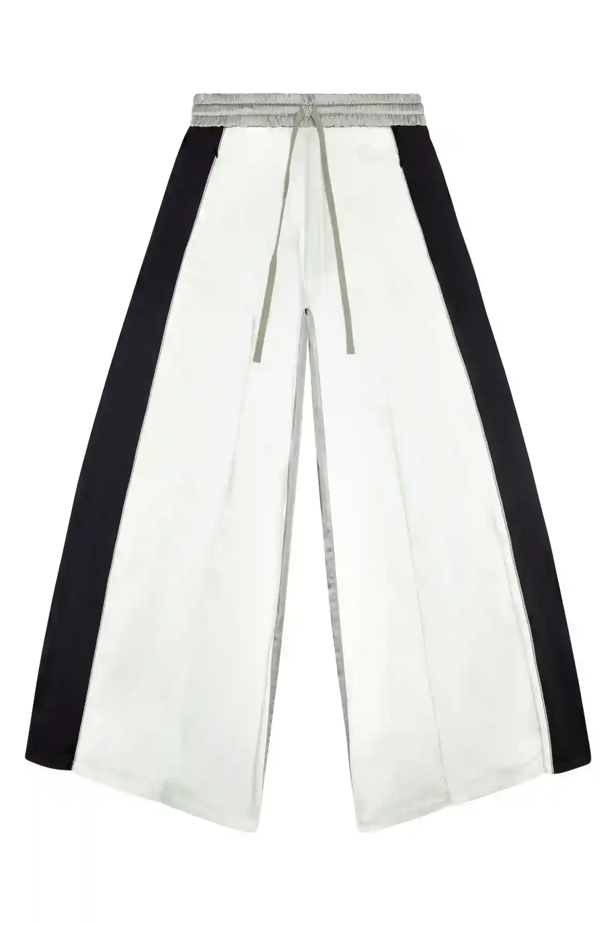 Black and White Palazzo pants in satin and double knit