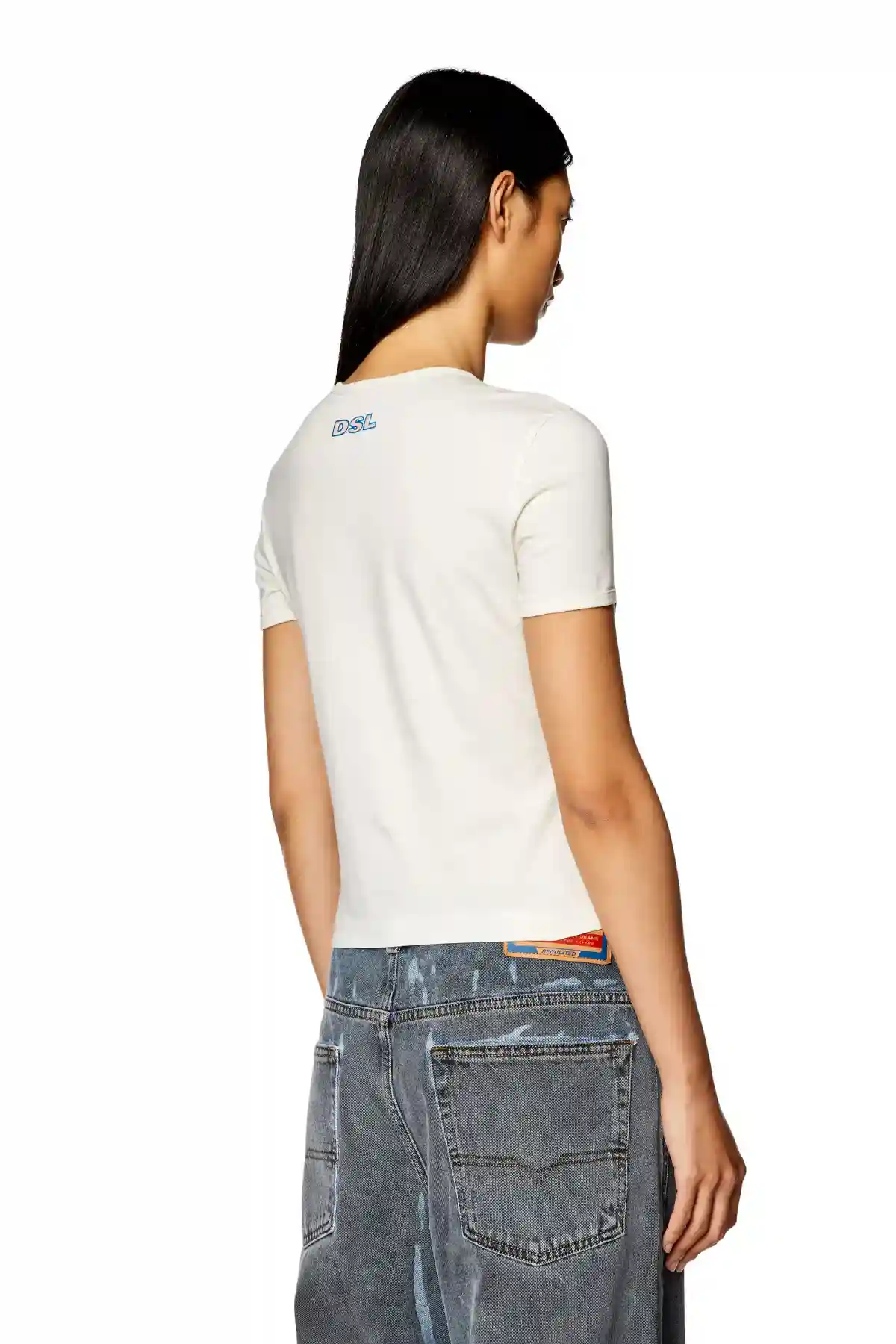 White T-shirt with spiral Diesel Industry logo