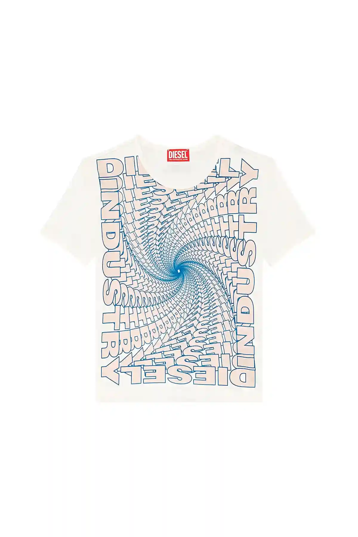 White T-shirt with spiral Diesel Industry logo